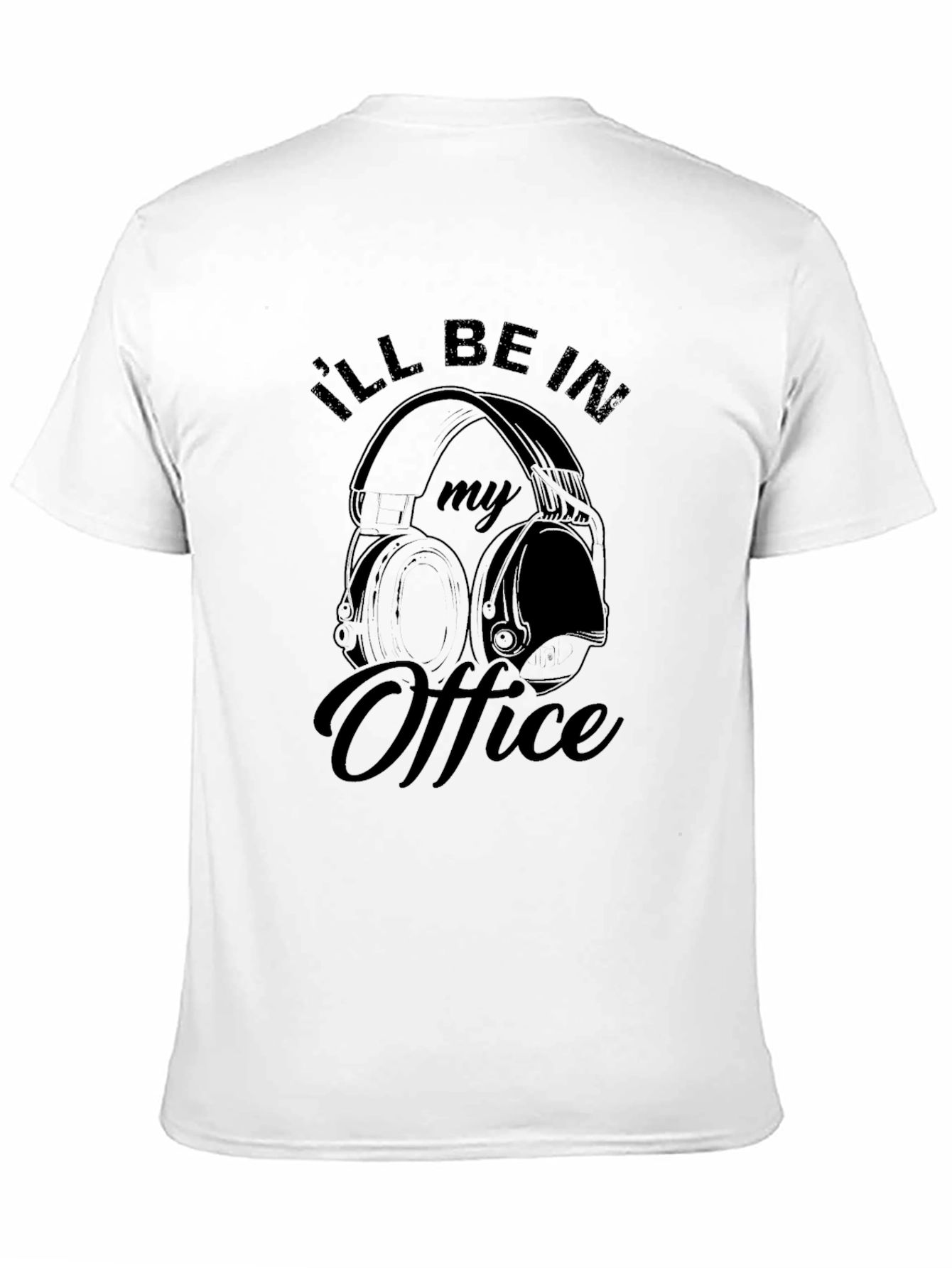Ill Be In My Office Headphones Graphic T-Shirt