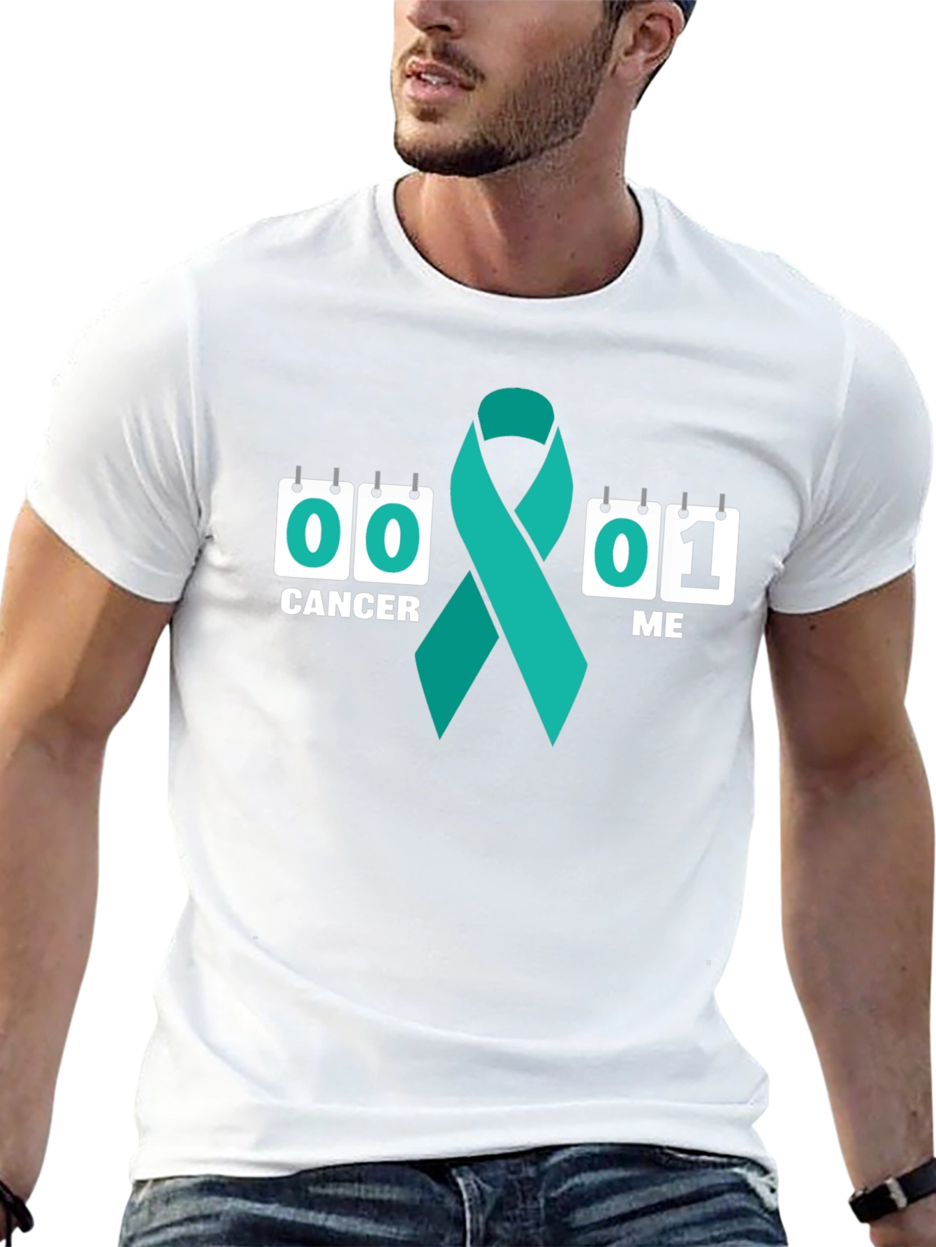 Cancer Awareness Ribbon Graphic Tee