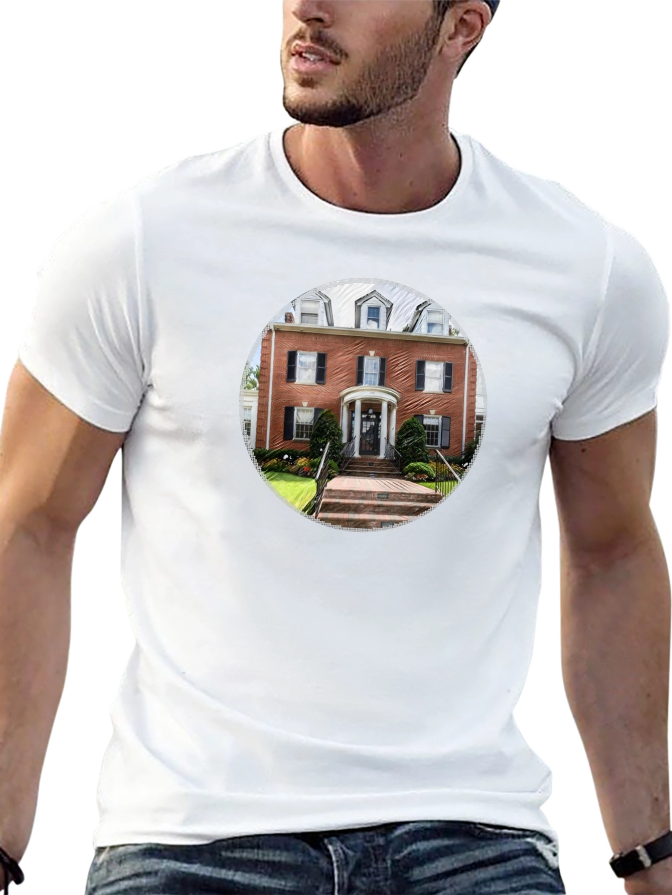 Architectural Print Black T-Shirt