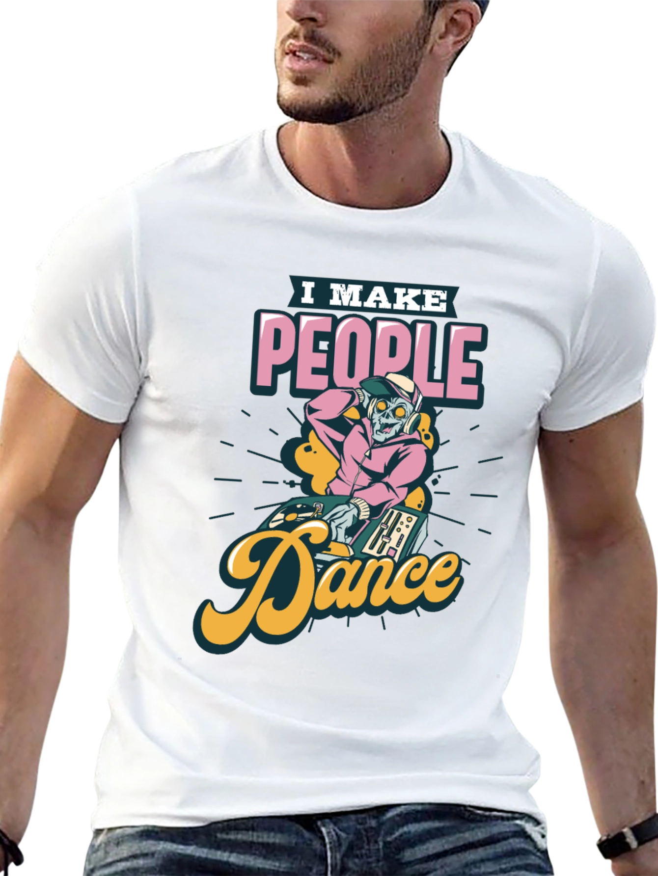DJ Zombie Graphic Tee - I Make People Dance