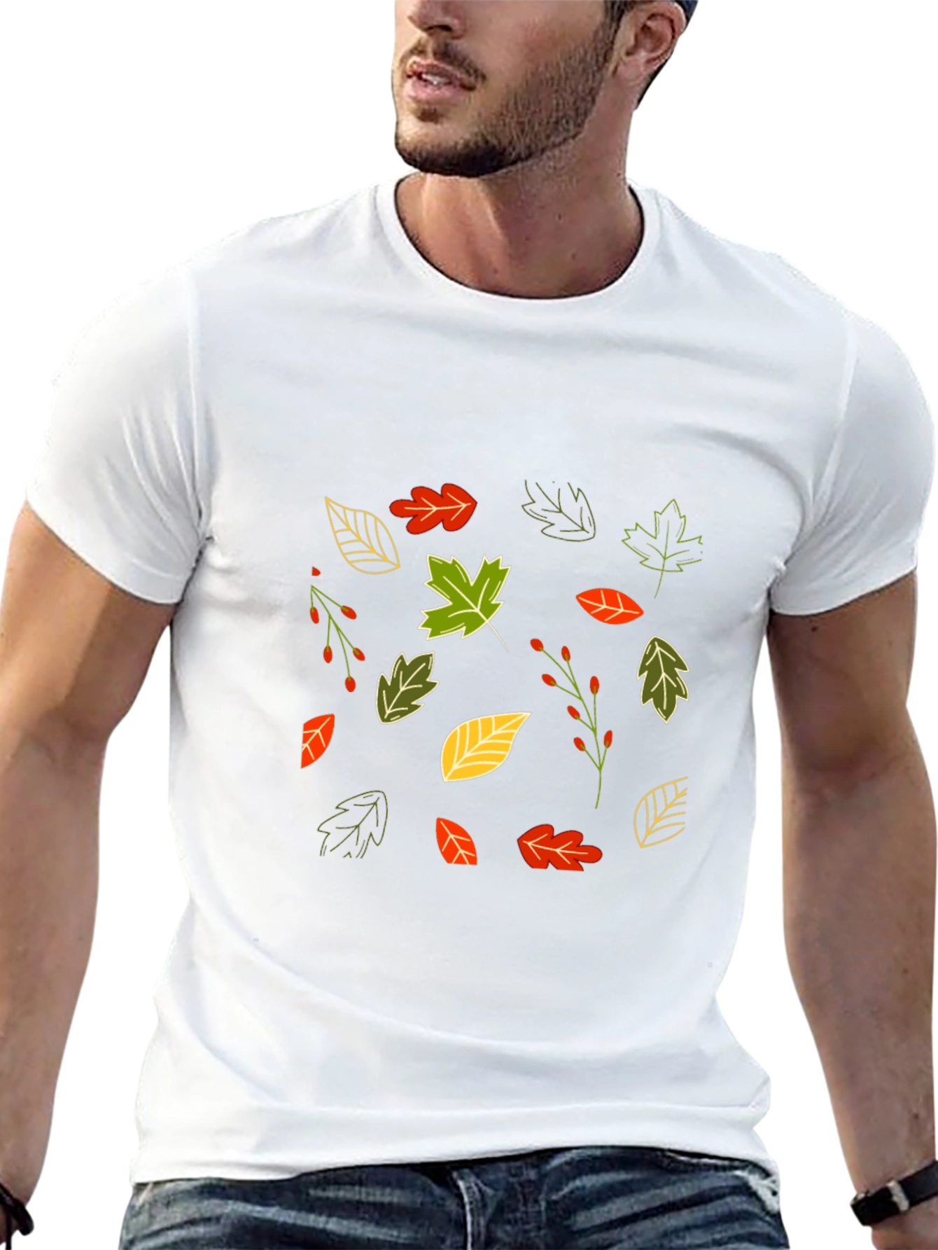 Autumn Leaves Black T-Shirt