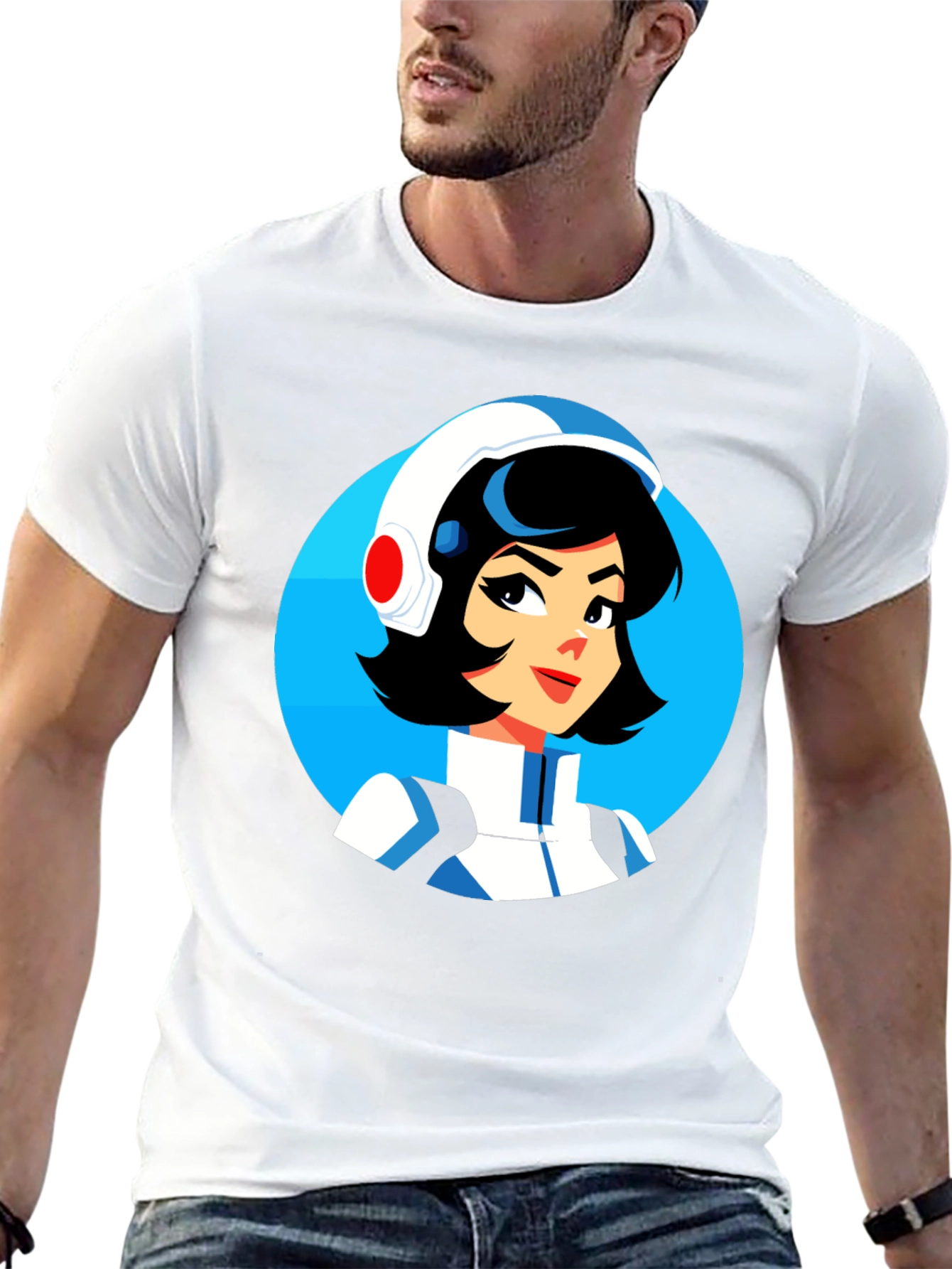 Retro Cartoon Graphic Black T-Shirt