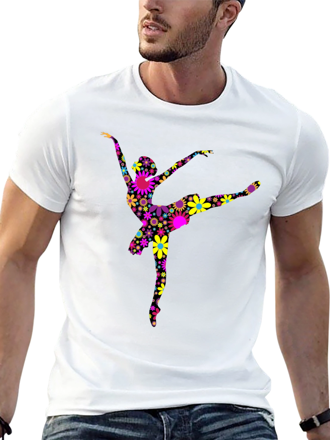 Floral Ballerina Graphic T-Shirt