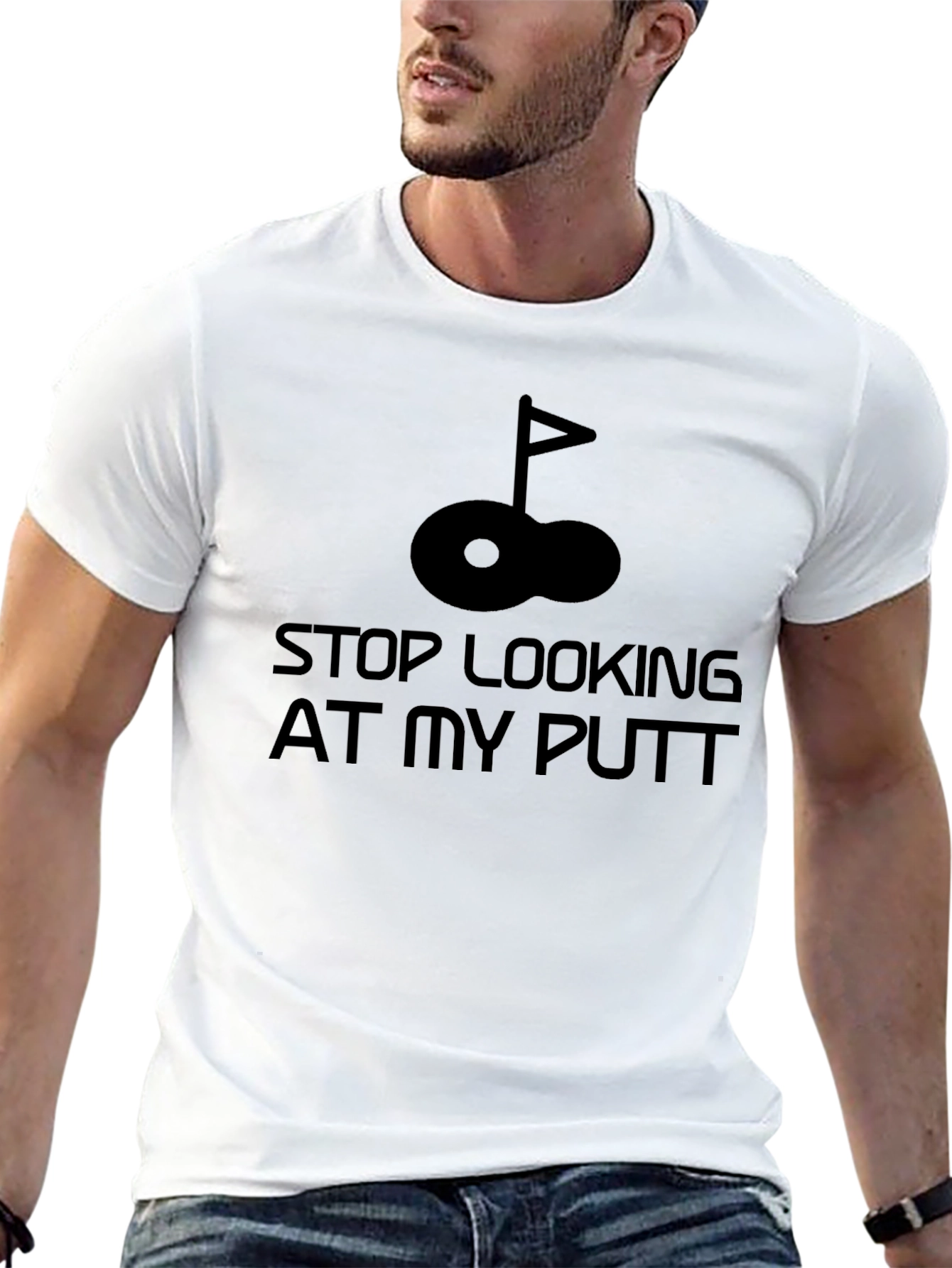 Stop Looking At My Putt T-Shirt Funny Golf Tee
