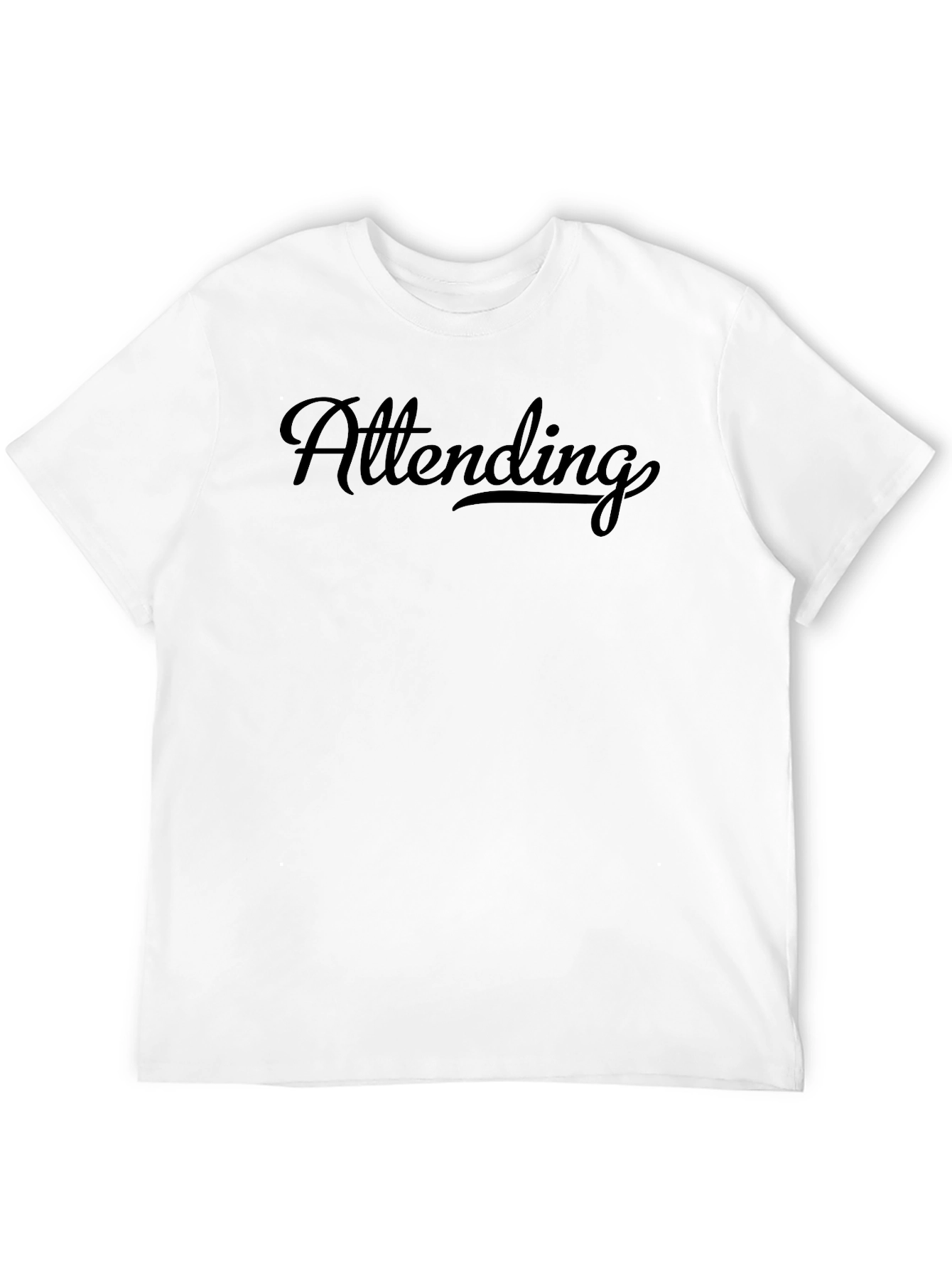 Attending Black Graphic T-Shirt - Modern Casual Wear