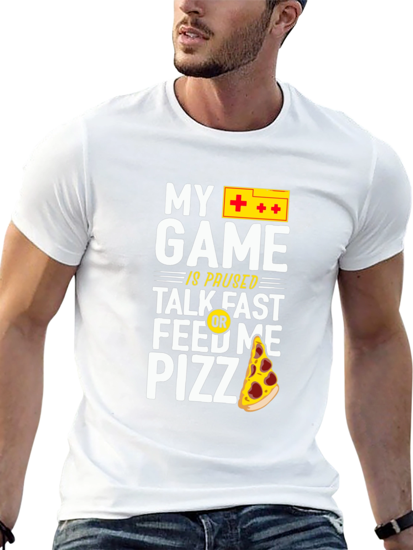 My Game Is Paused Pizza Gamer T-Shirt