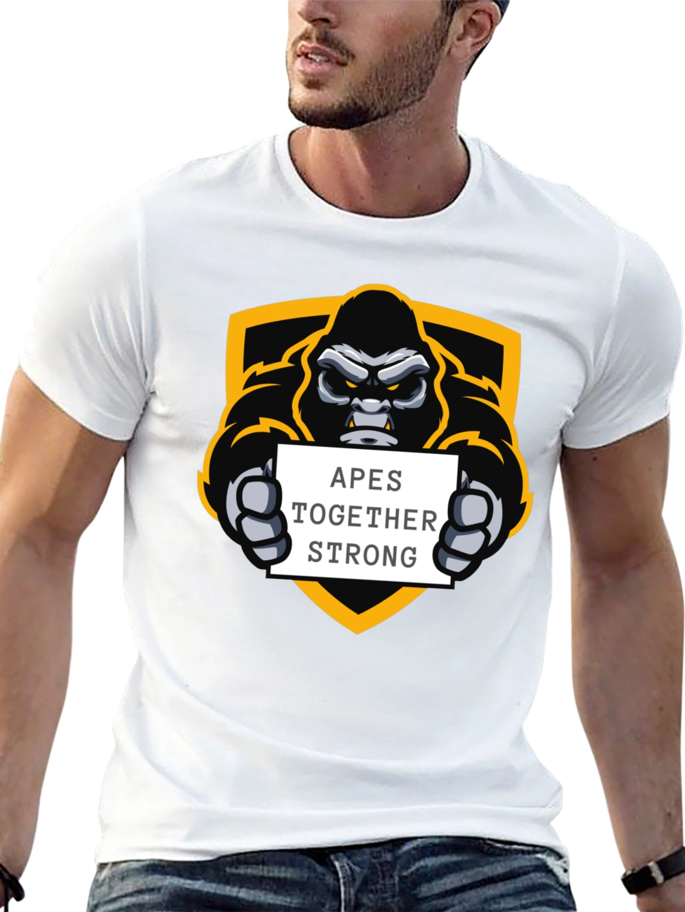 Apes Together Strong Black Graphic Tee