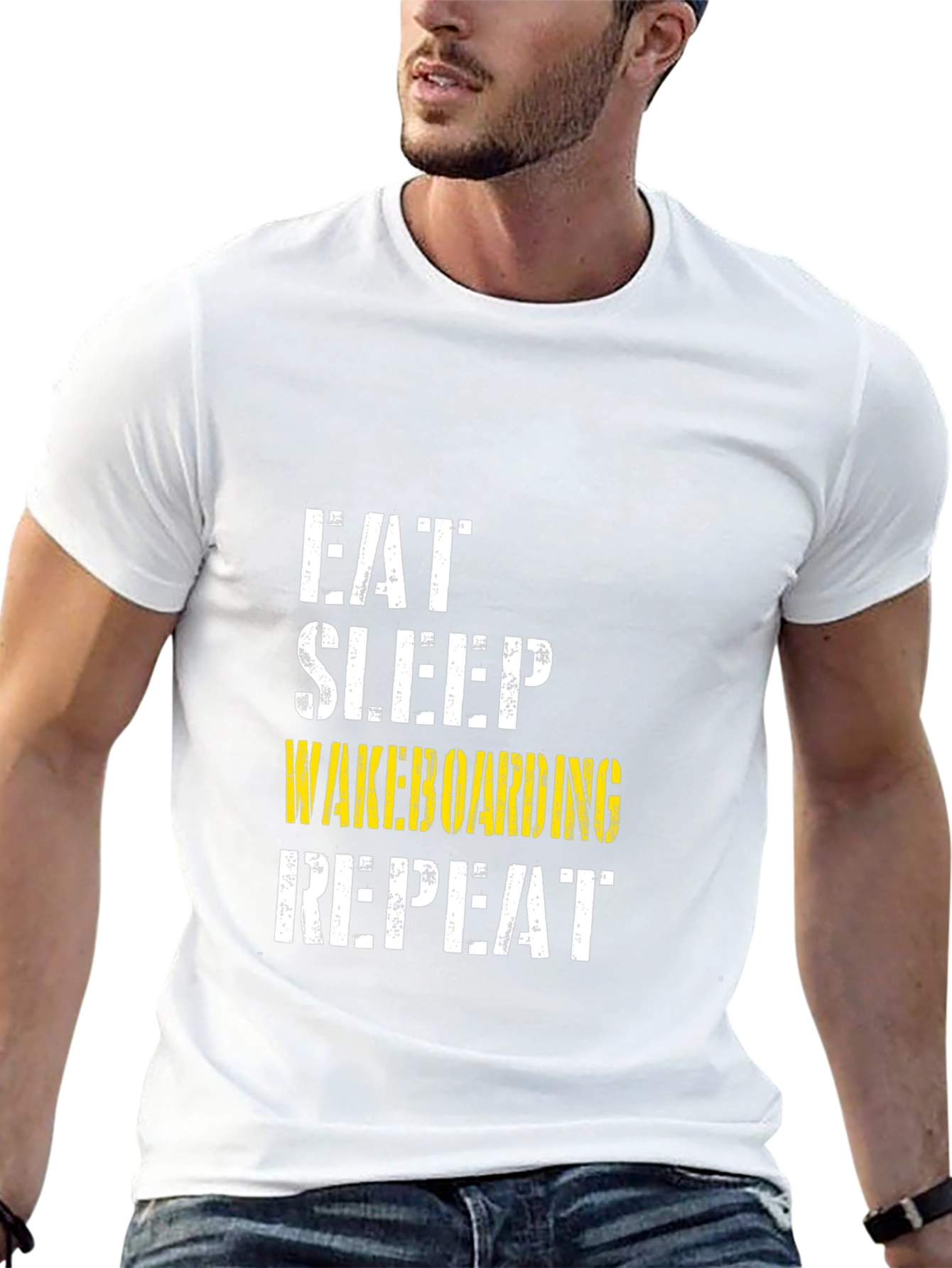 Eat Sleep Wakeboarding Repeat Graphic Tee