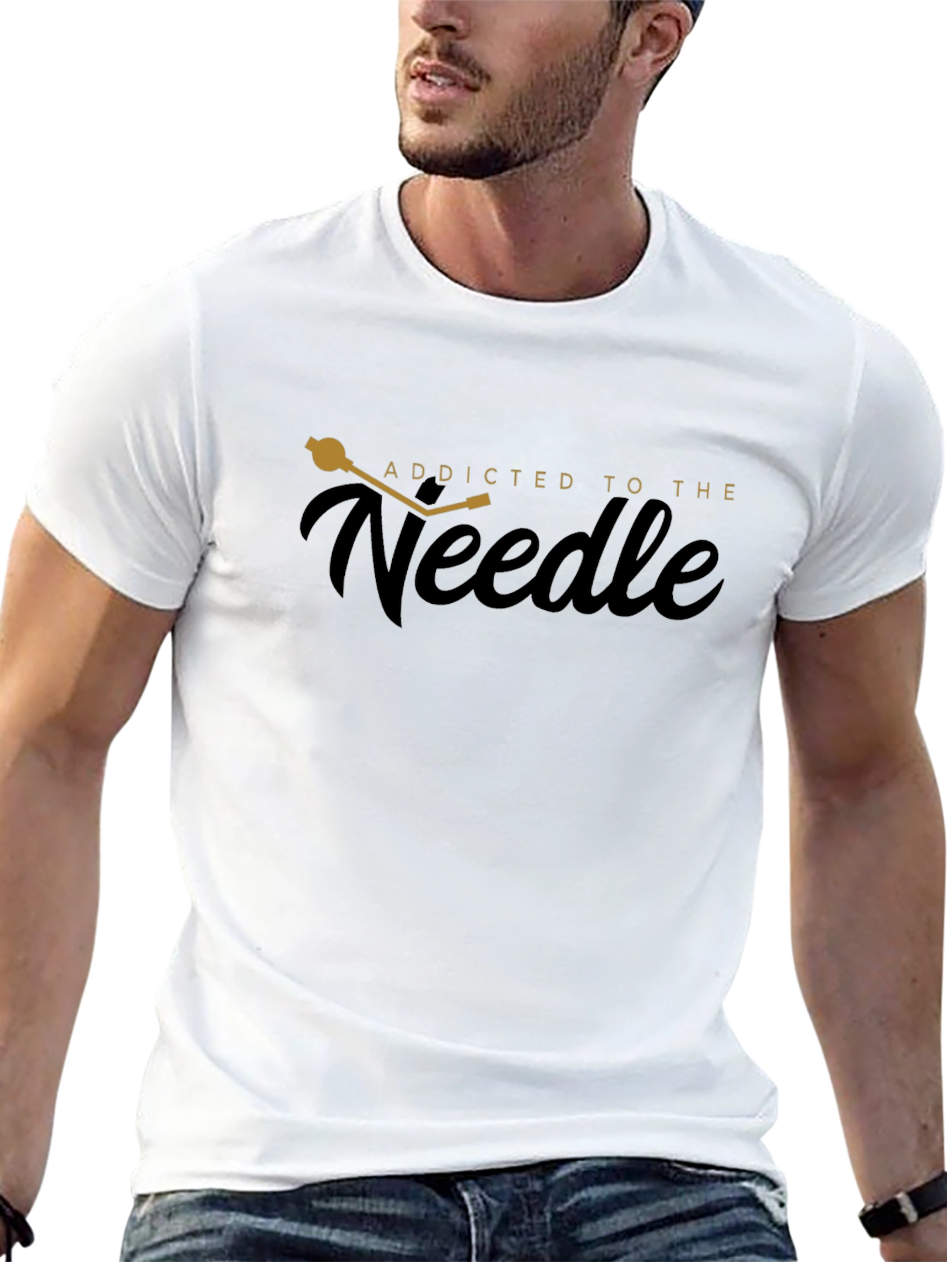 Addicted to the Needle Black T-Shirt