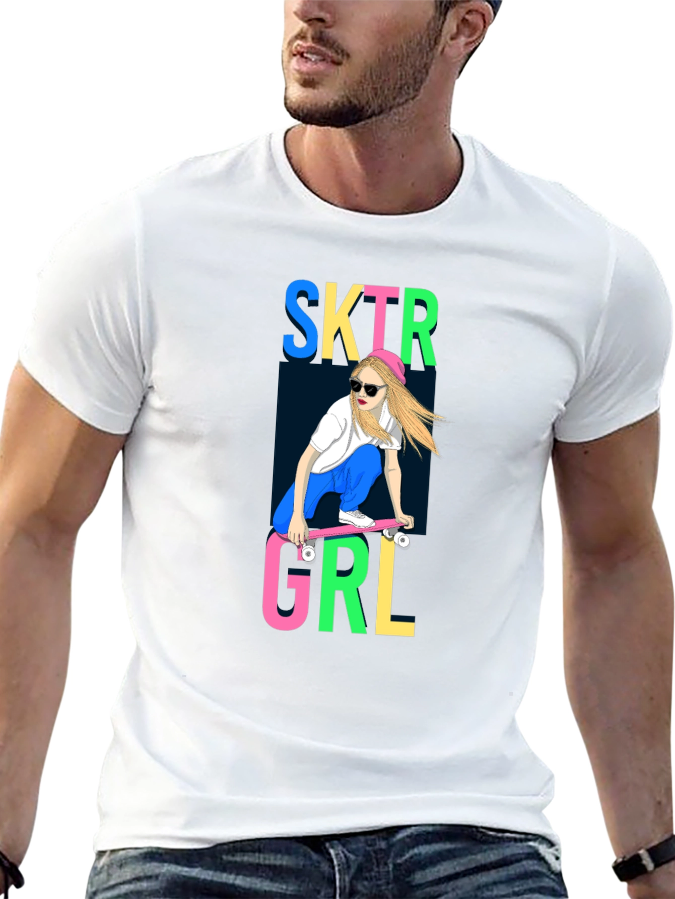 Skater Girl Graphic Tee - Cool & Casual Style