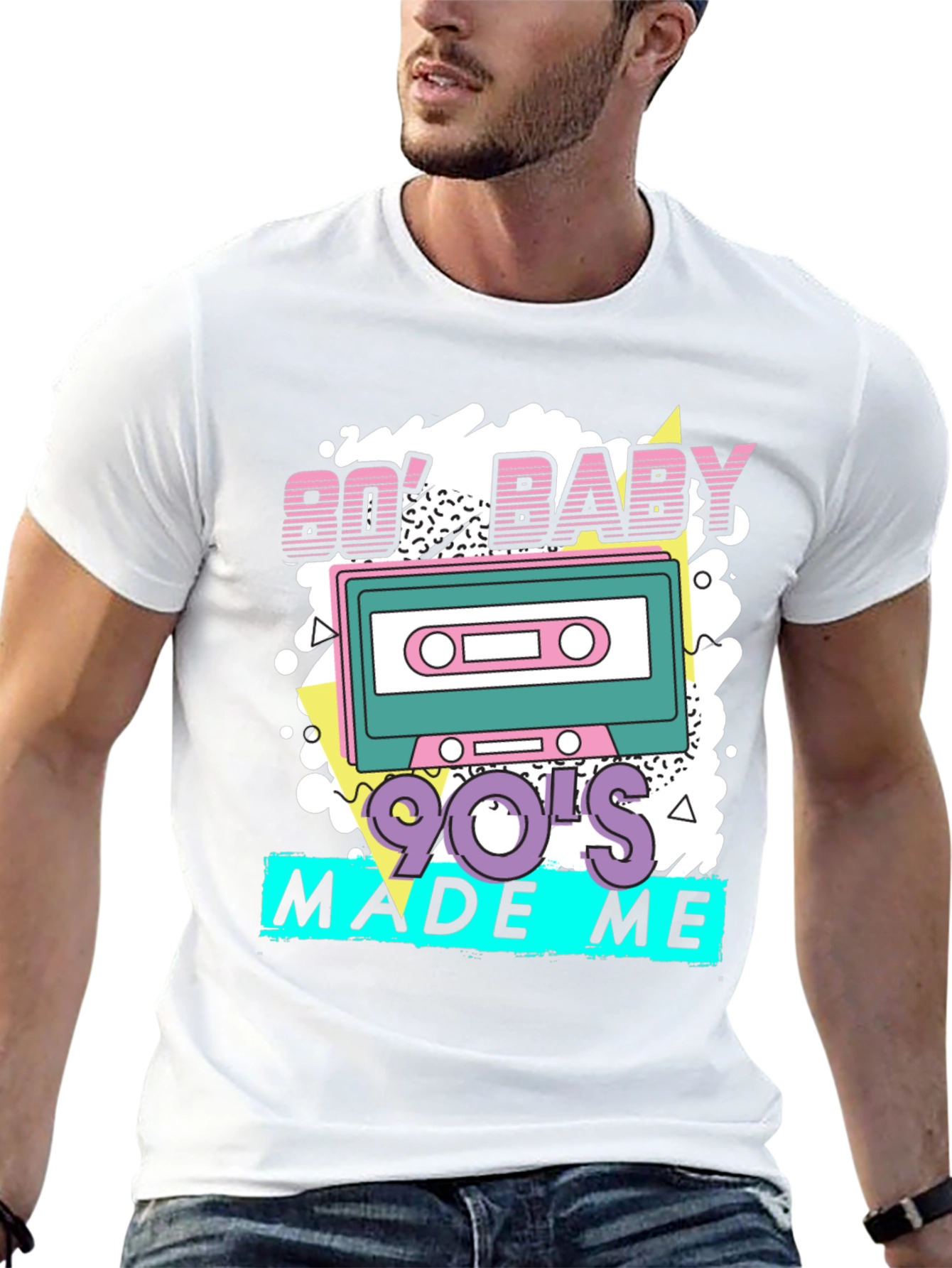 Retro 80s Baby 90s Made Me T-Shirt