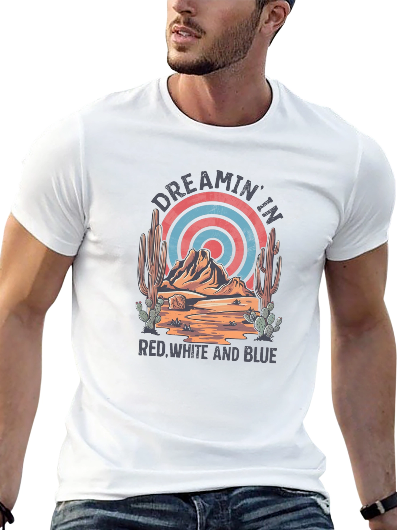 Dreamin In Red White And Blue Graphic Tee