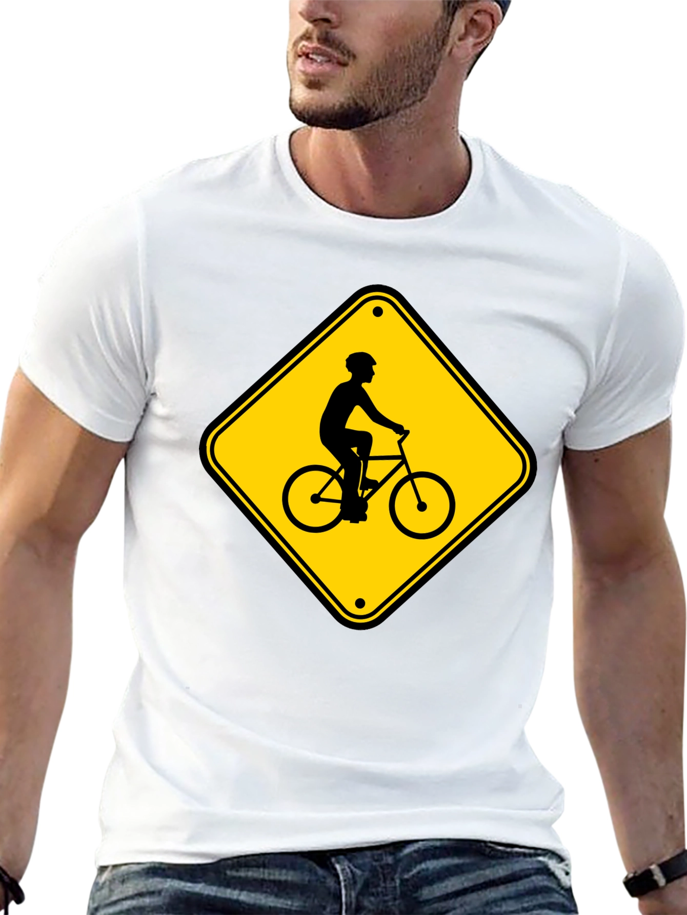 Bicycle Crossing Black Tee Shirt