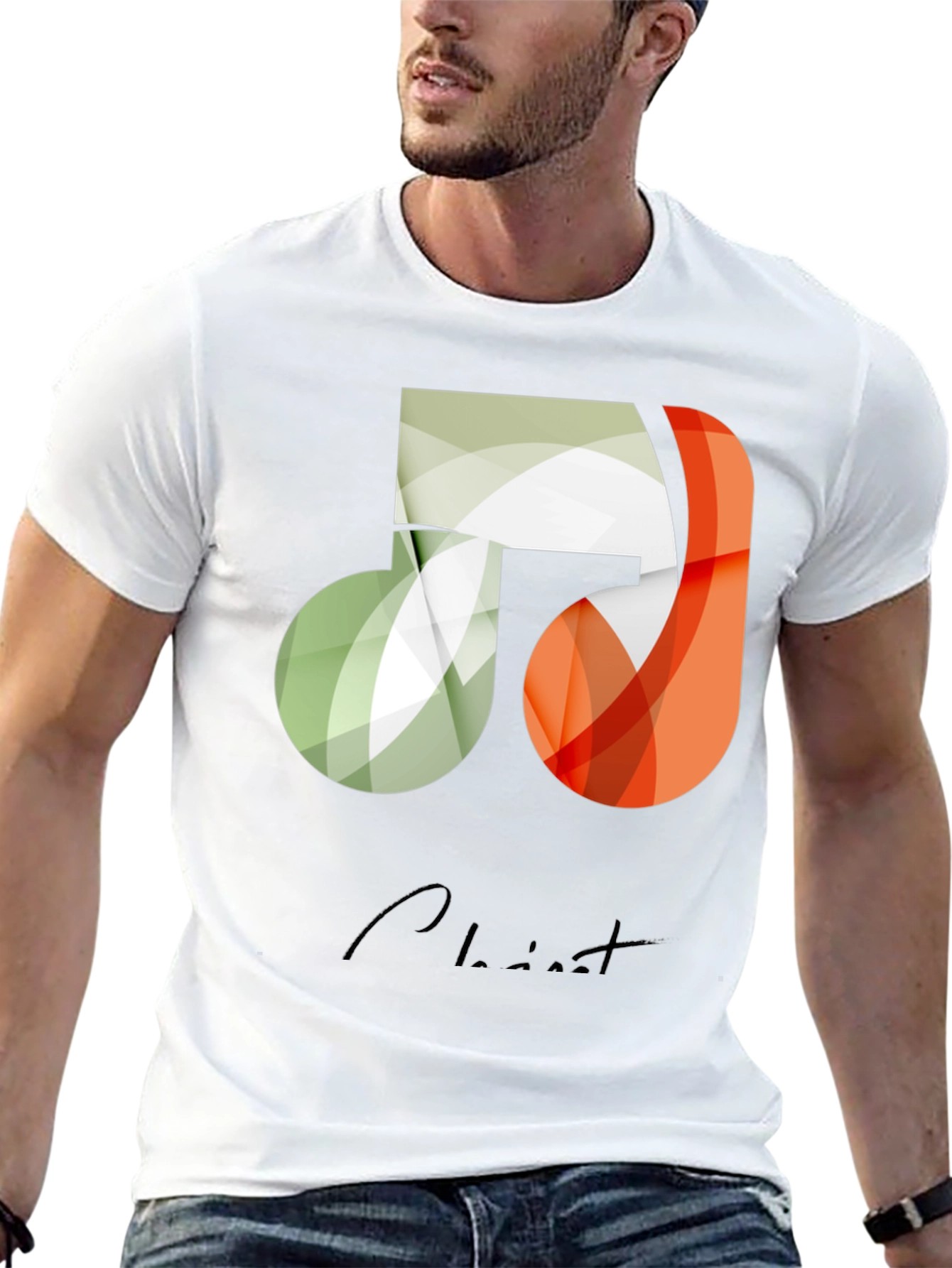 Abstract Music Note Graphic Tee