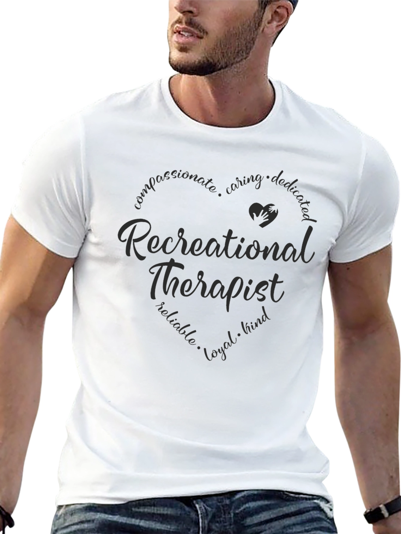 Recreational Therapist Heart Graphic Tee