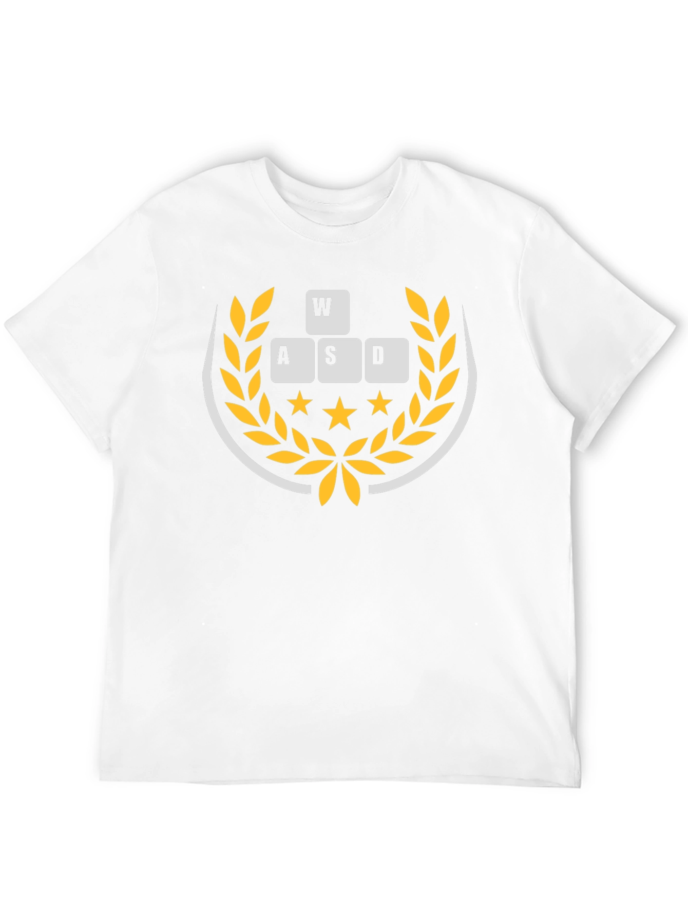 Gamers Keyboard WASD Laurels Graphic T-Shirt