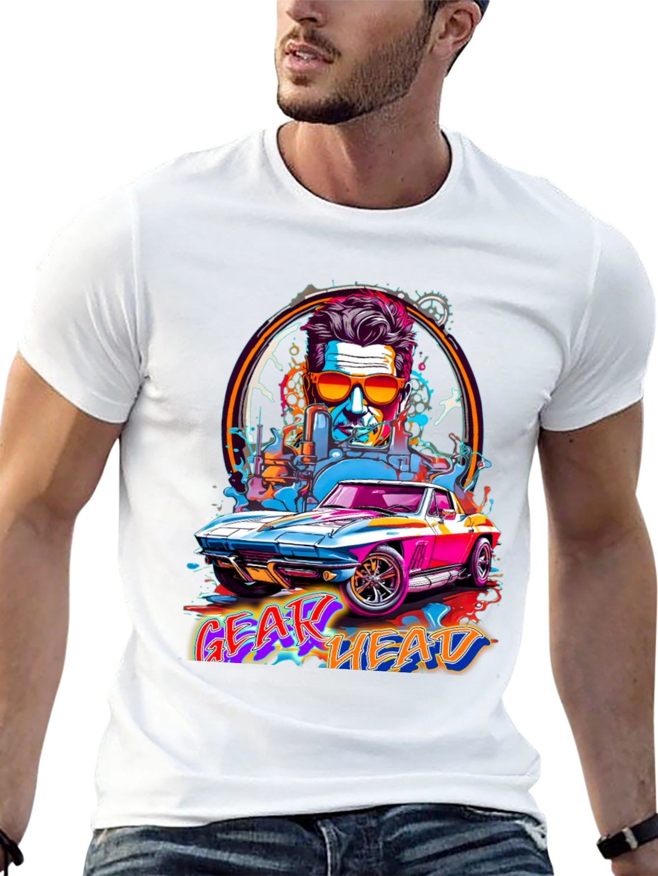 Gear Head Graphic Tee - Car Enthusiast Shirt