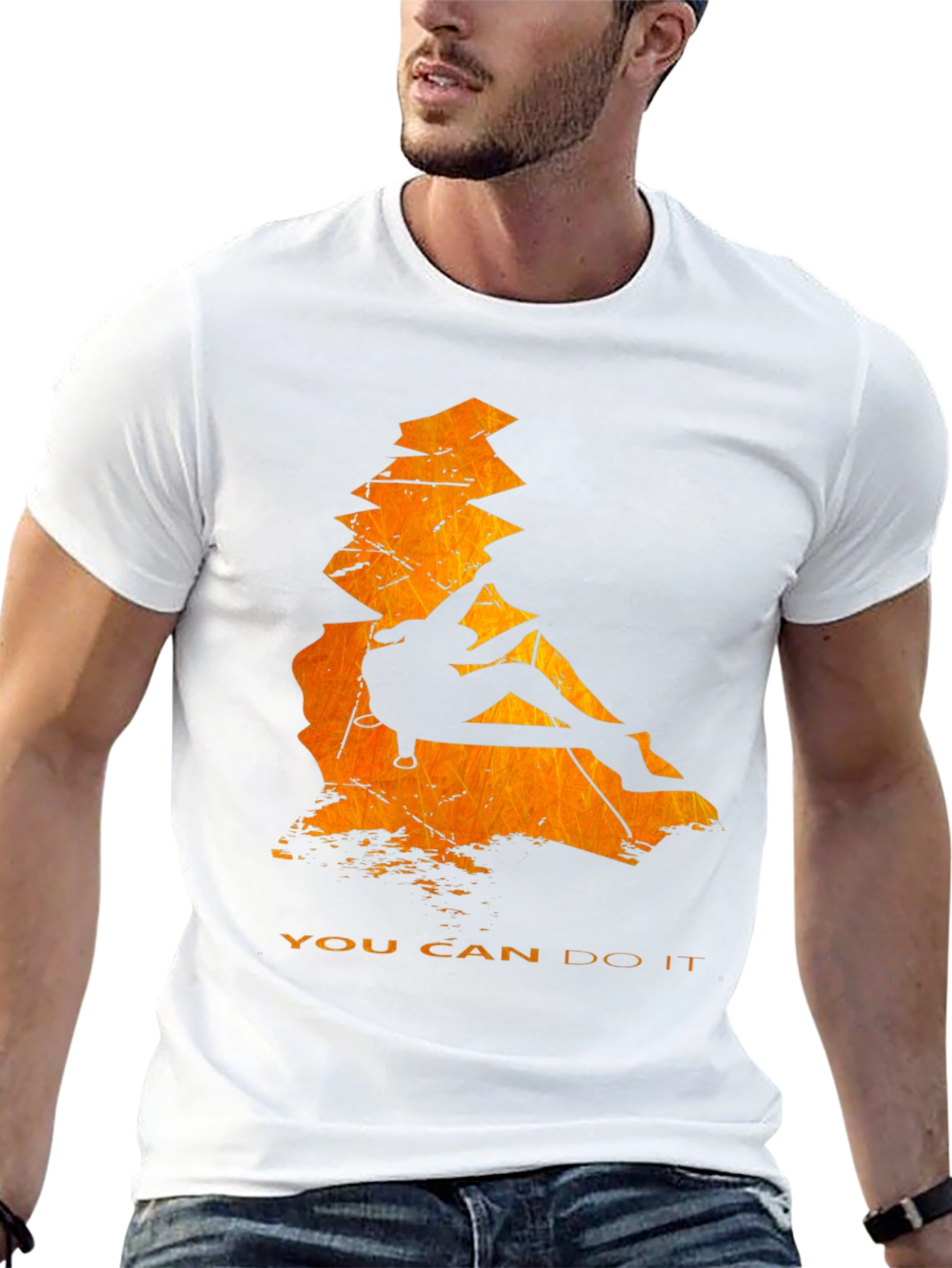 Climbing Silhouette Graphic Tee - You Can Do It