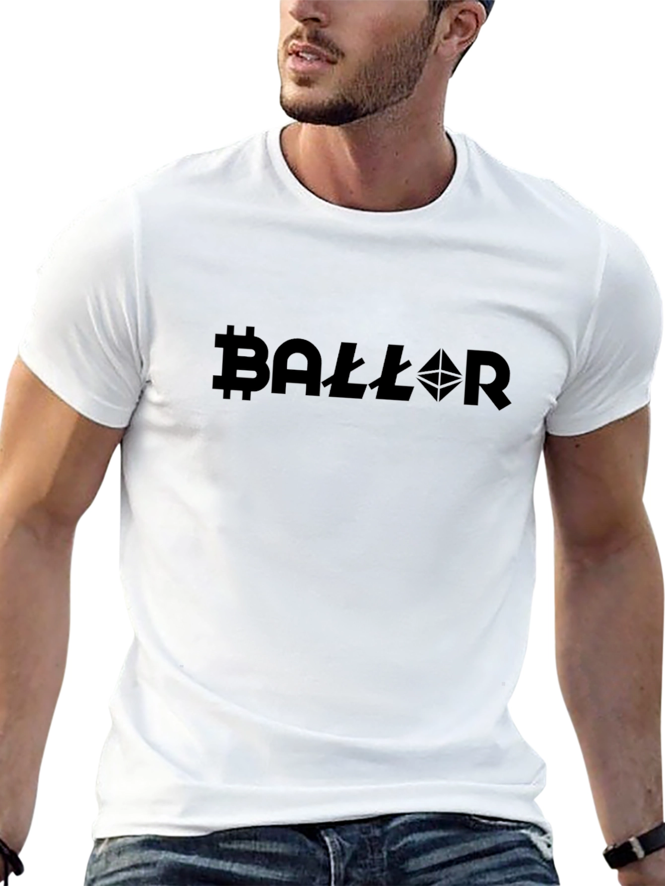 Crypto Baller T-Shirt - Bitcoin & Ethereum Design