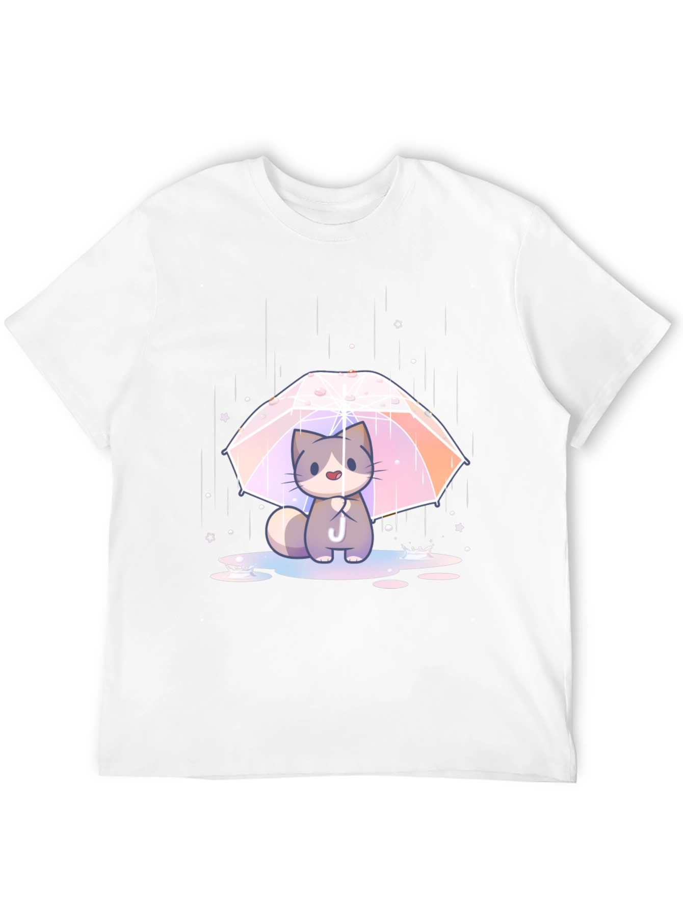 Cute Cat Umbrella T-Shirt