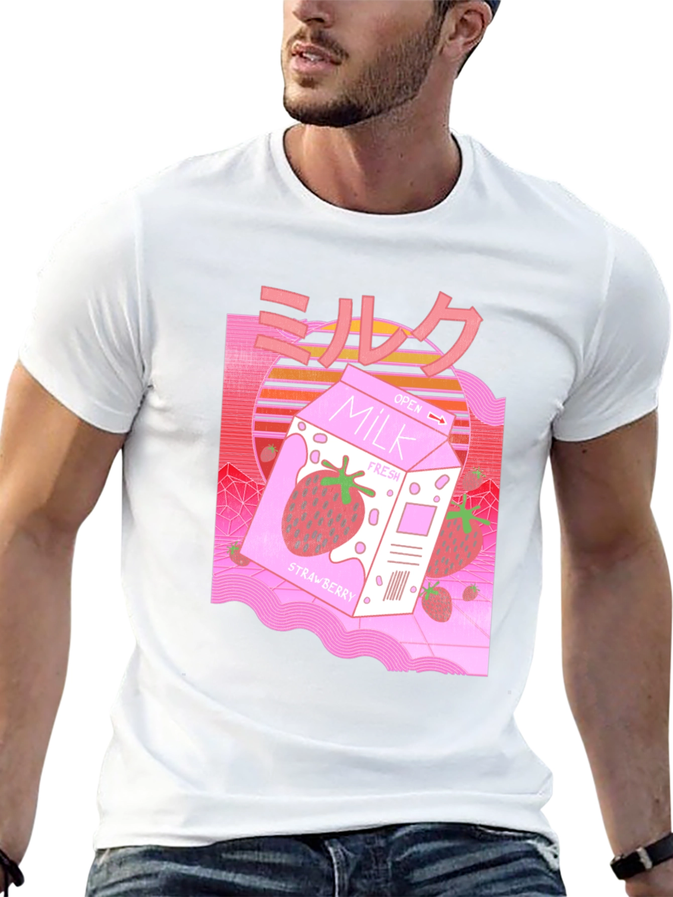 Strawberry Milk Japanese Aesthetic T-Shirt