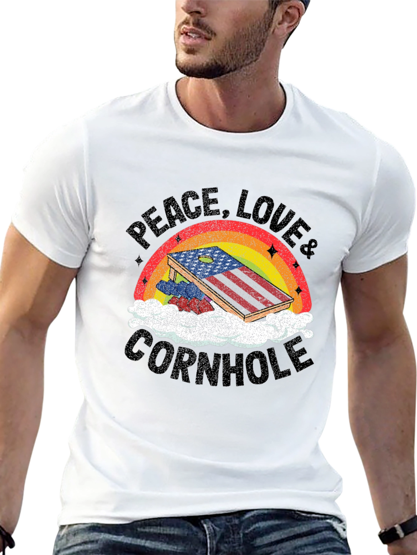 Peace Love & Cornhole T-Shirt