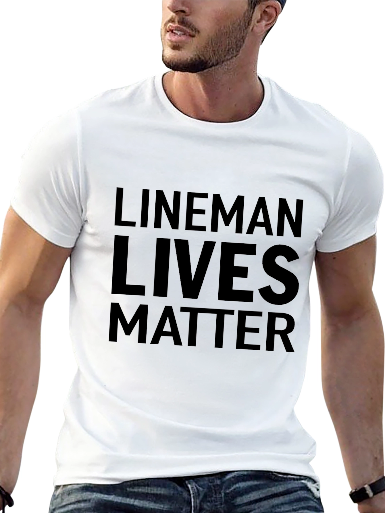 Lineman Lives Matter Graphic Tee - Black
