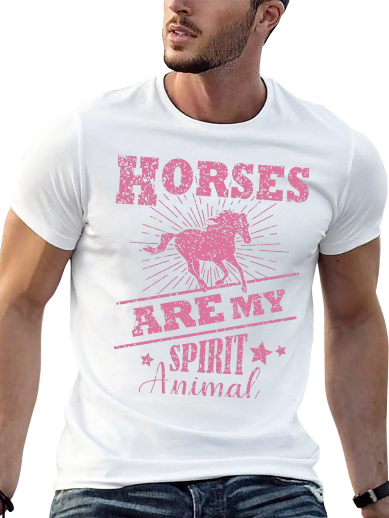 Horses Are My Spirit Animal Black T-Shirt