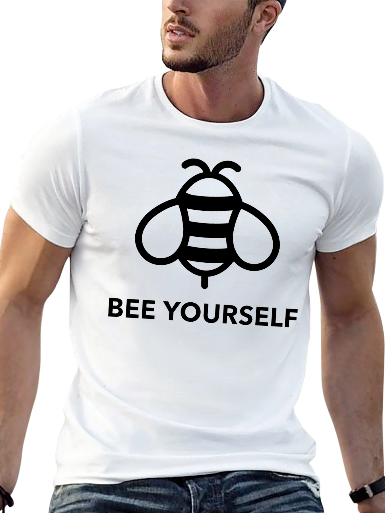 Bee Yourself Graphic T-Shirt - Black Cotton Tee