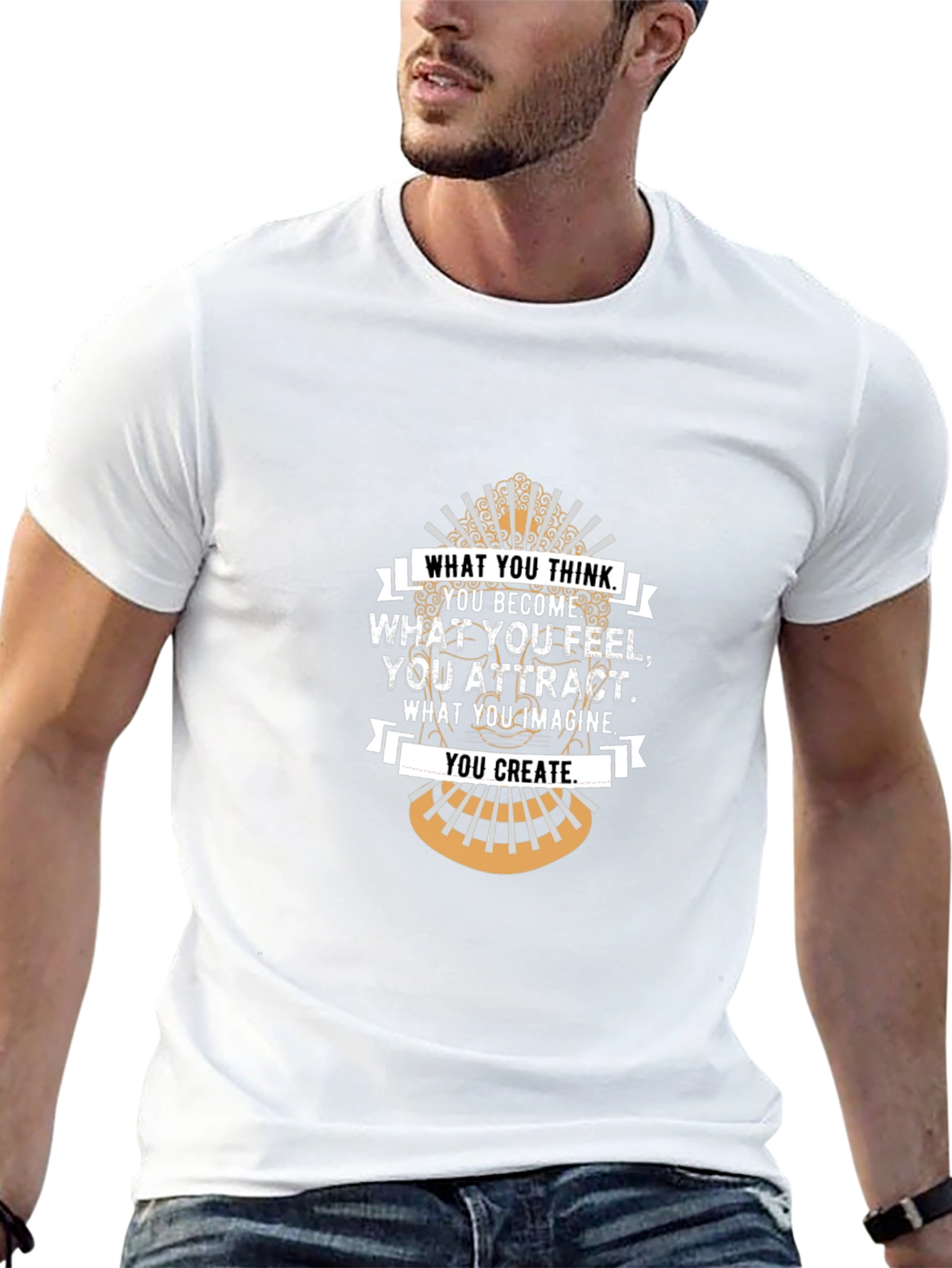 Inspirational Quote Graphic T-Shirt - Black