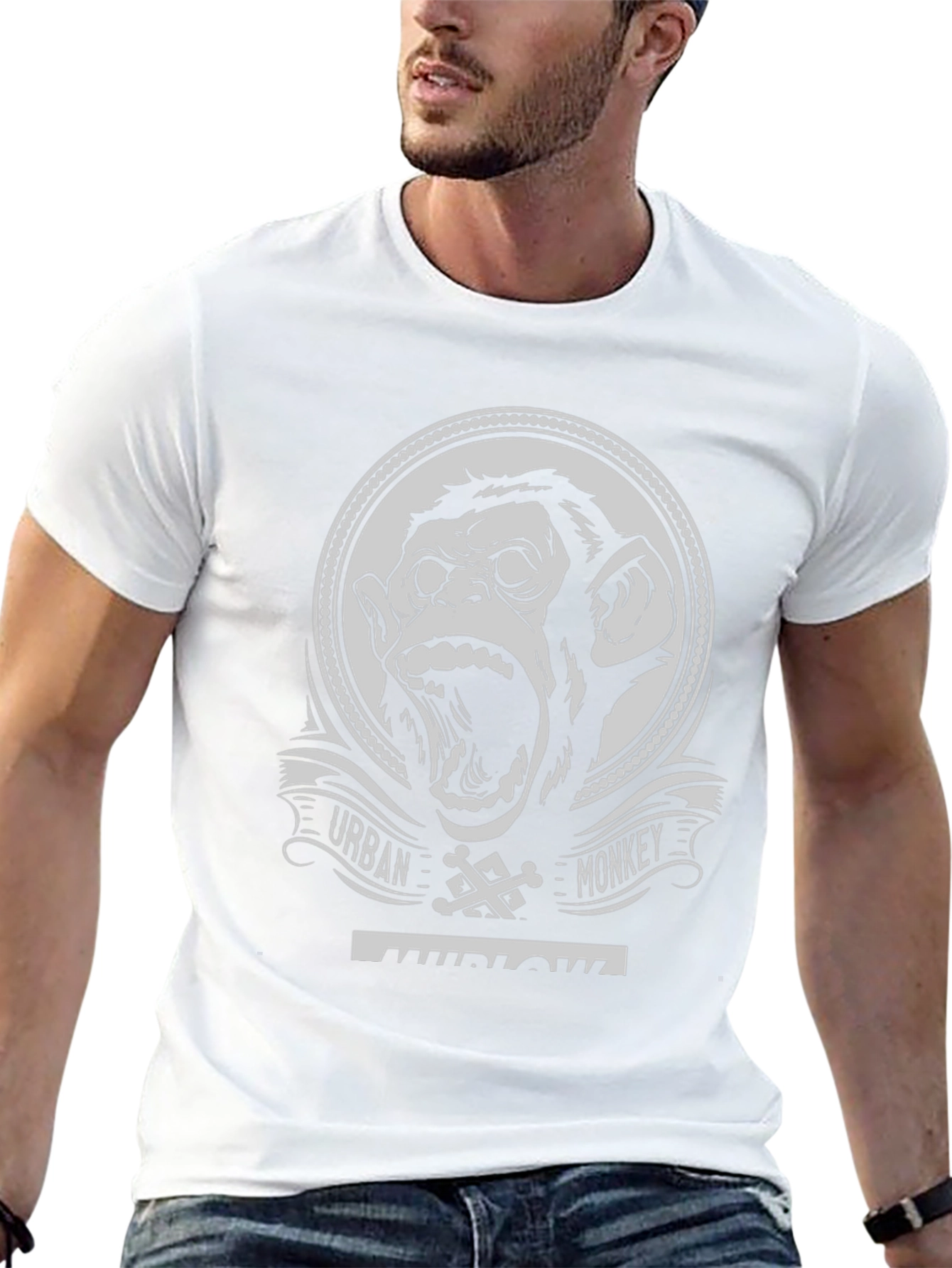 Urban Monkey Black Graphic T-Shirt