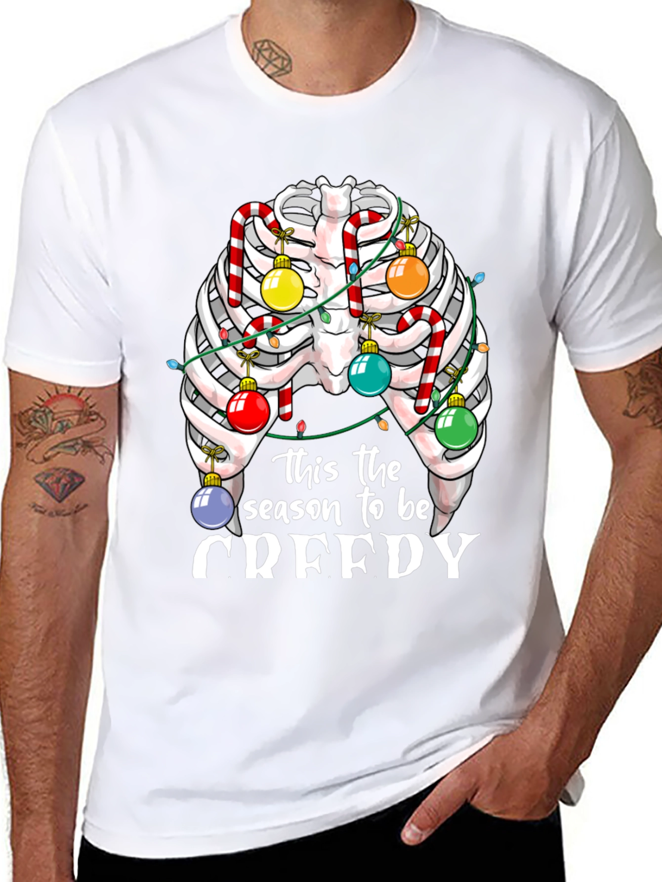 Creepy Christmas Skeleton T-Shirt