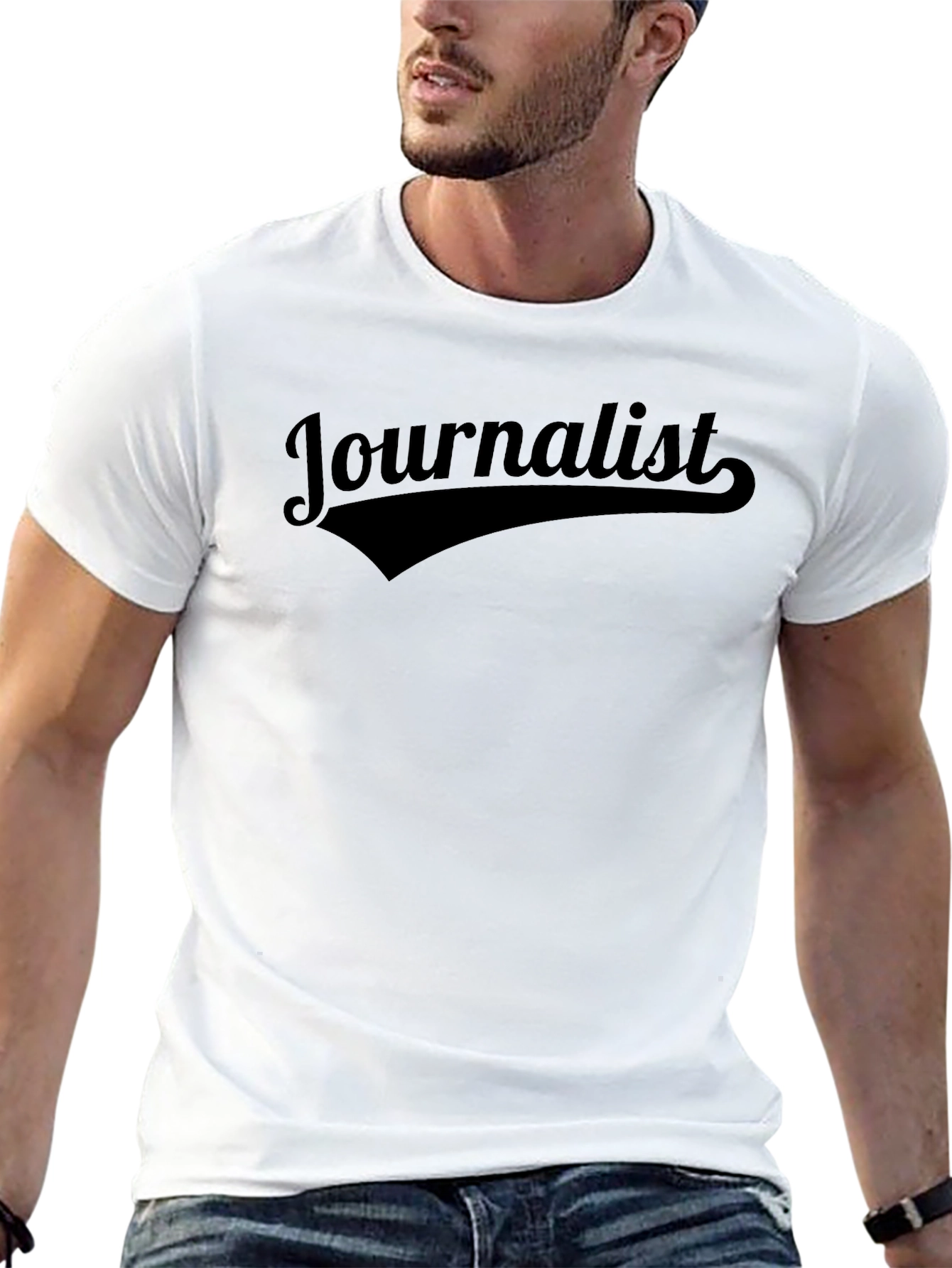 Journalist Tee - Classic Black Crew Neck