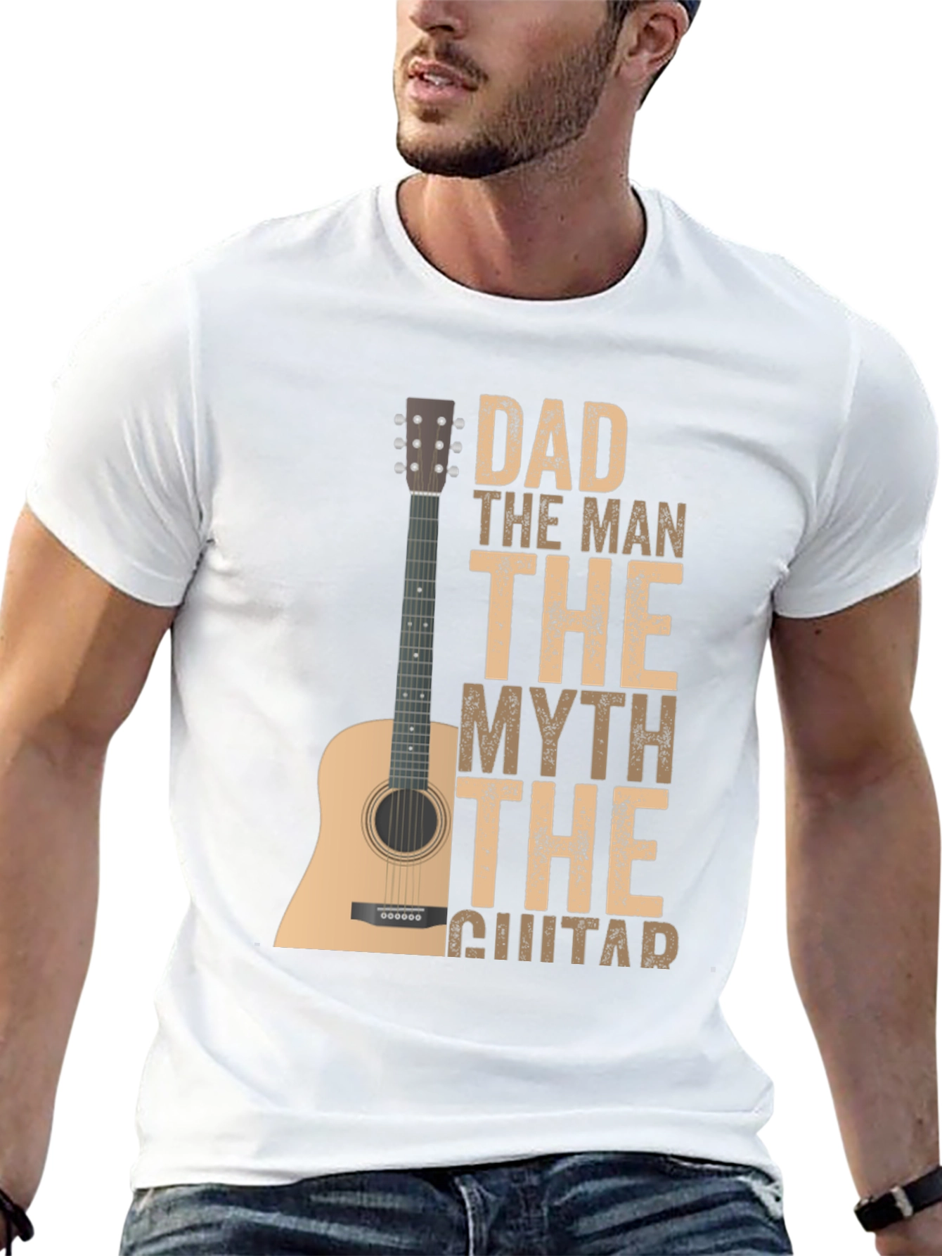 Dad The Man The Myth Guitar T-Shirt