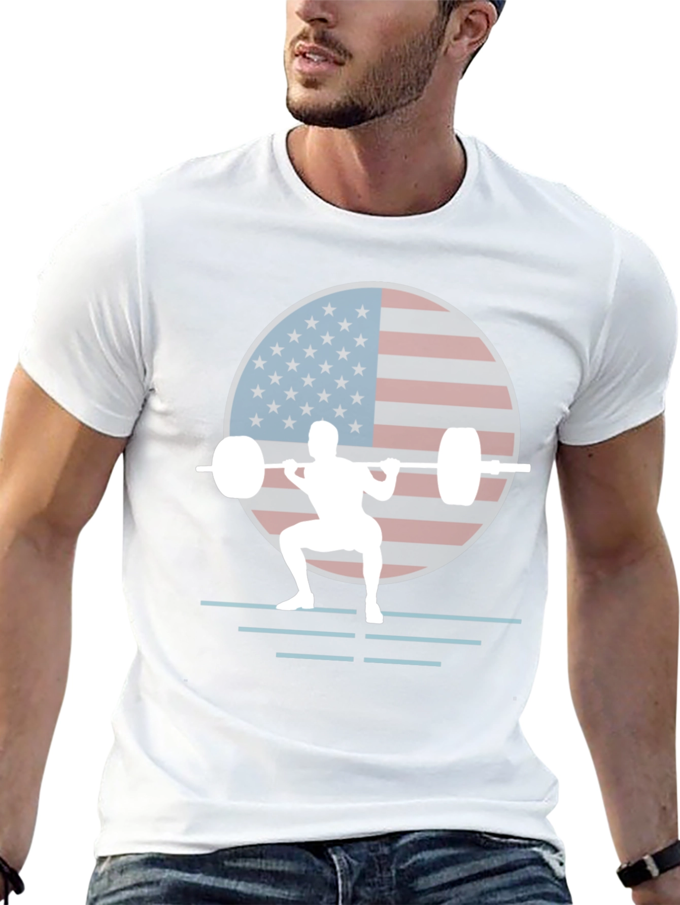 American Weightlifter Graphic T-Shirt
