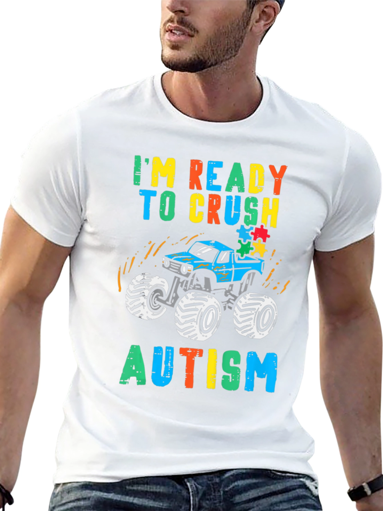 Autism Awareness Monster Truck T-Shirt