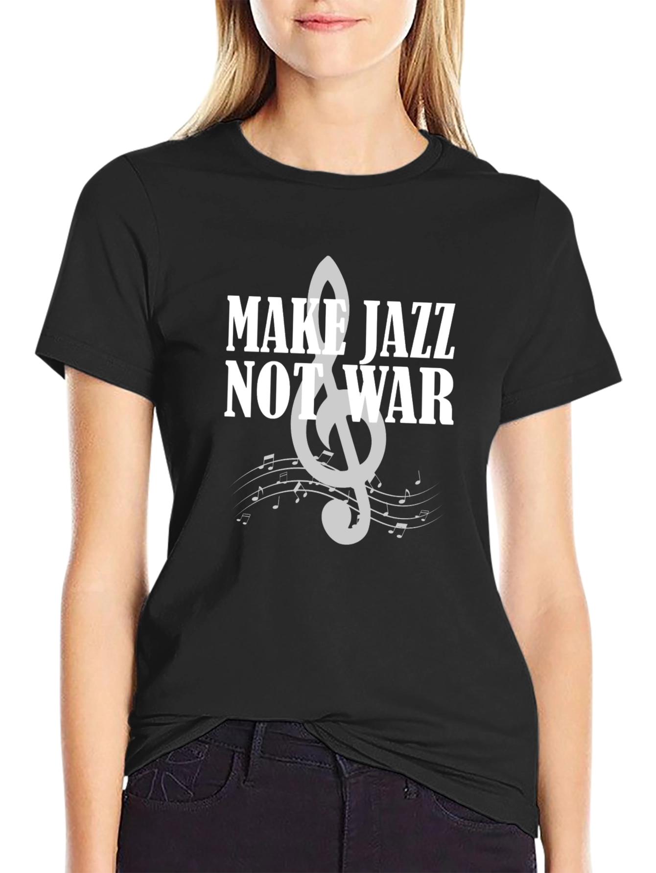 Make Jazz Not War T-Shirt - Music Lover Tee