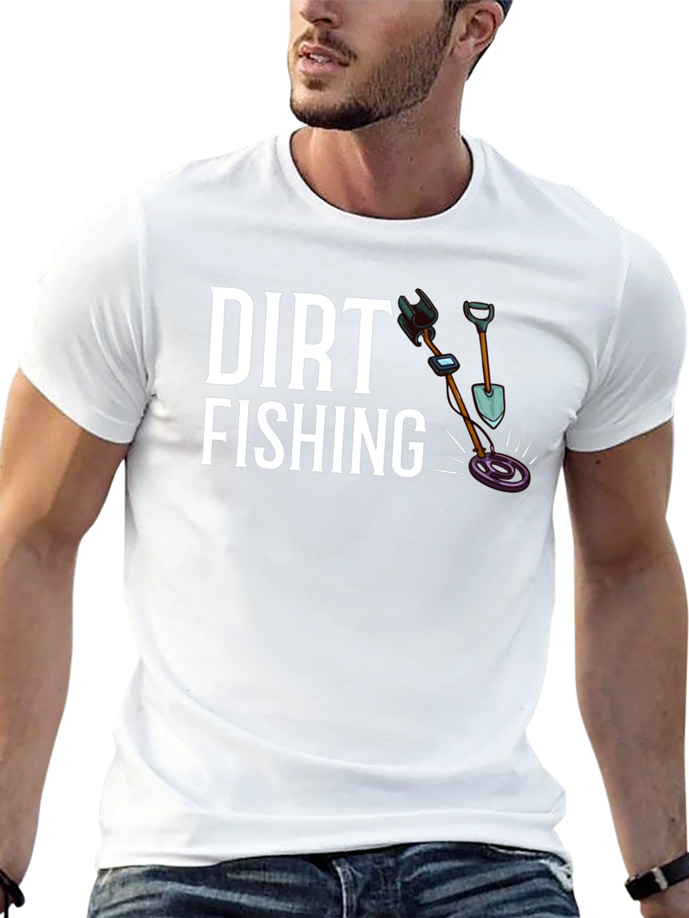 Dirt Fishing Graphic T-Shirt - Black