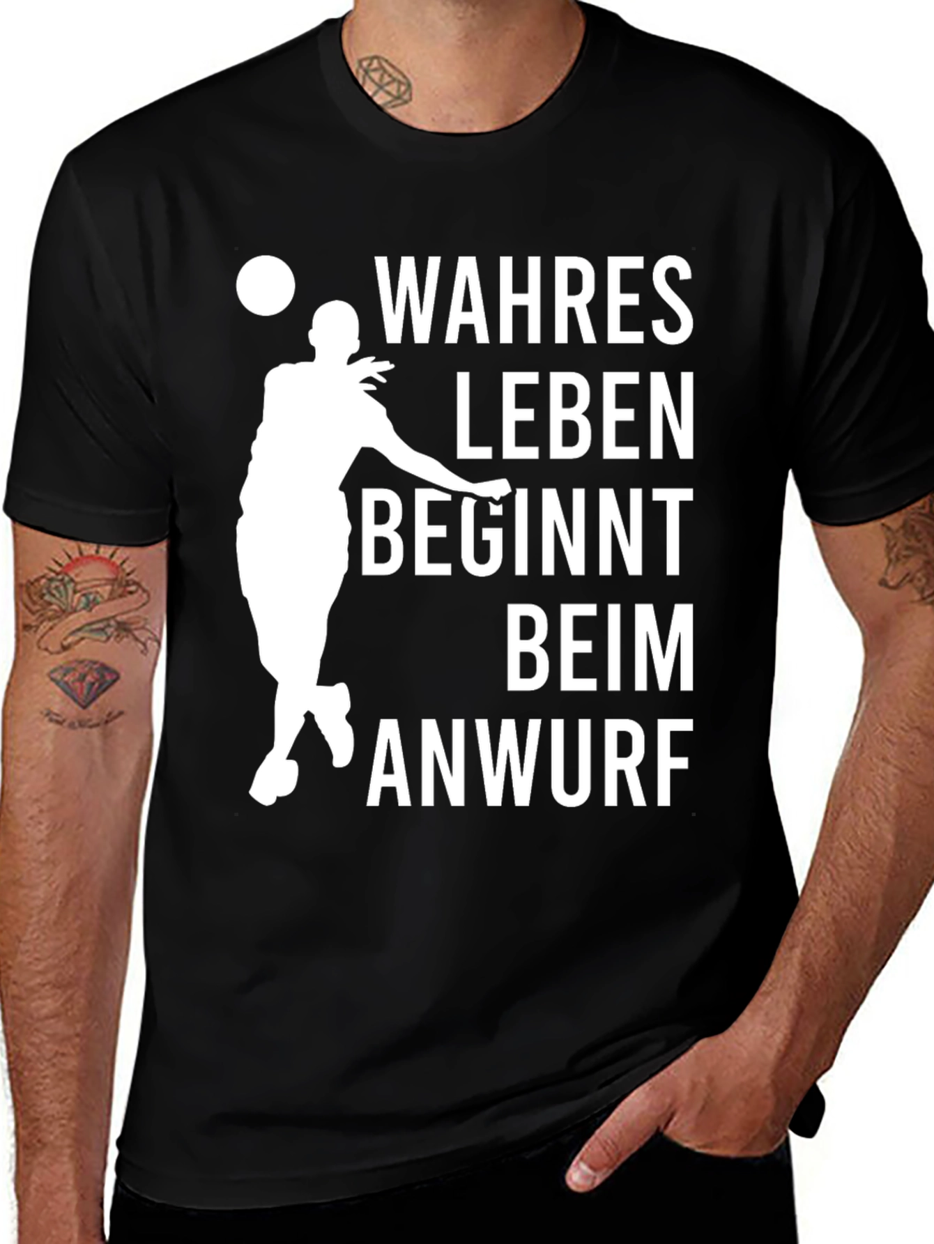 Wahres Leben Handball T-Shirt - Black