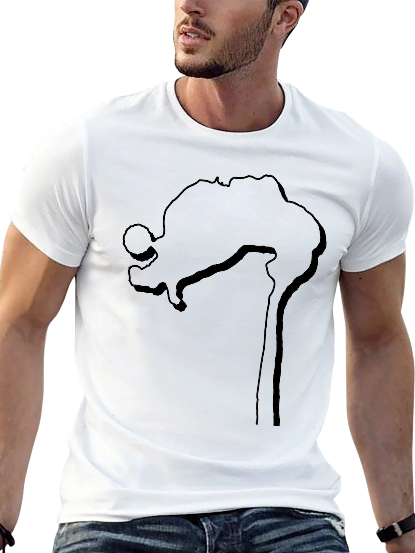 Abstract Silhouette Black T-Shirt