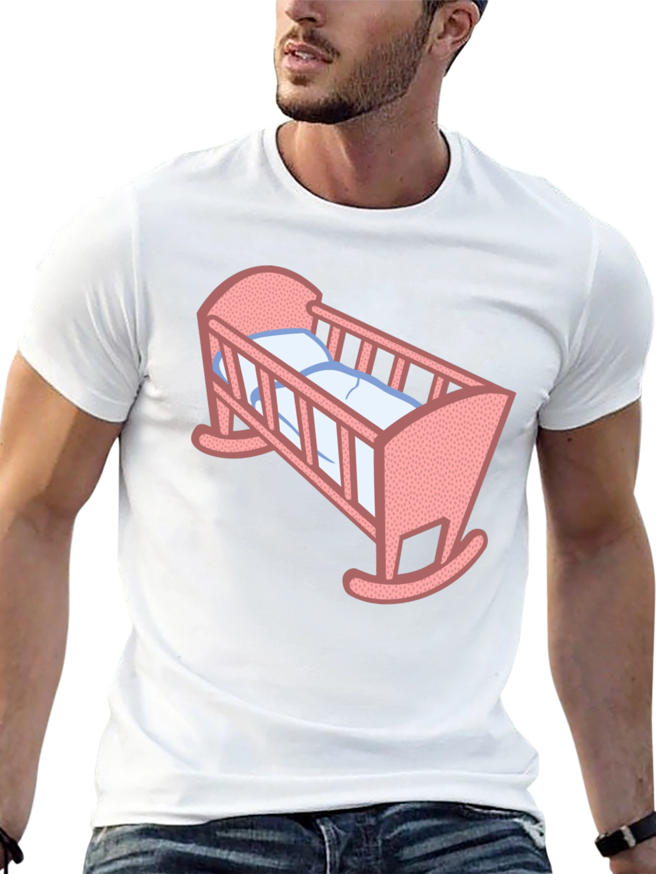 Baby Crib Graphic T-Shirt - Cute Parent Tee
