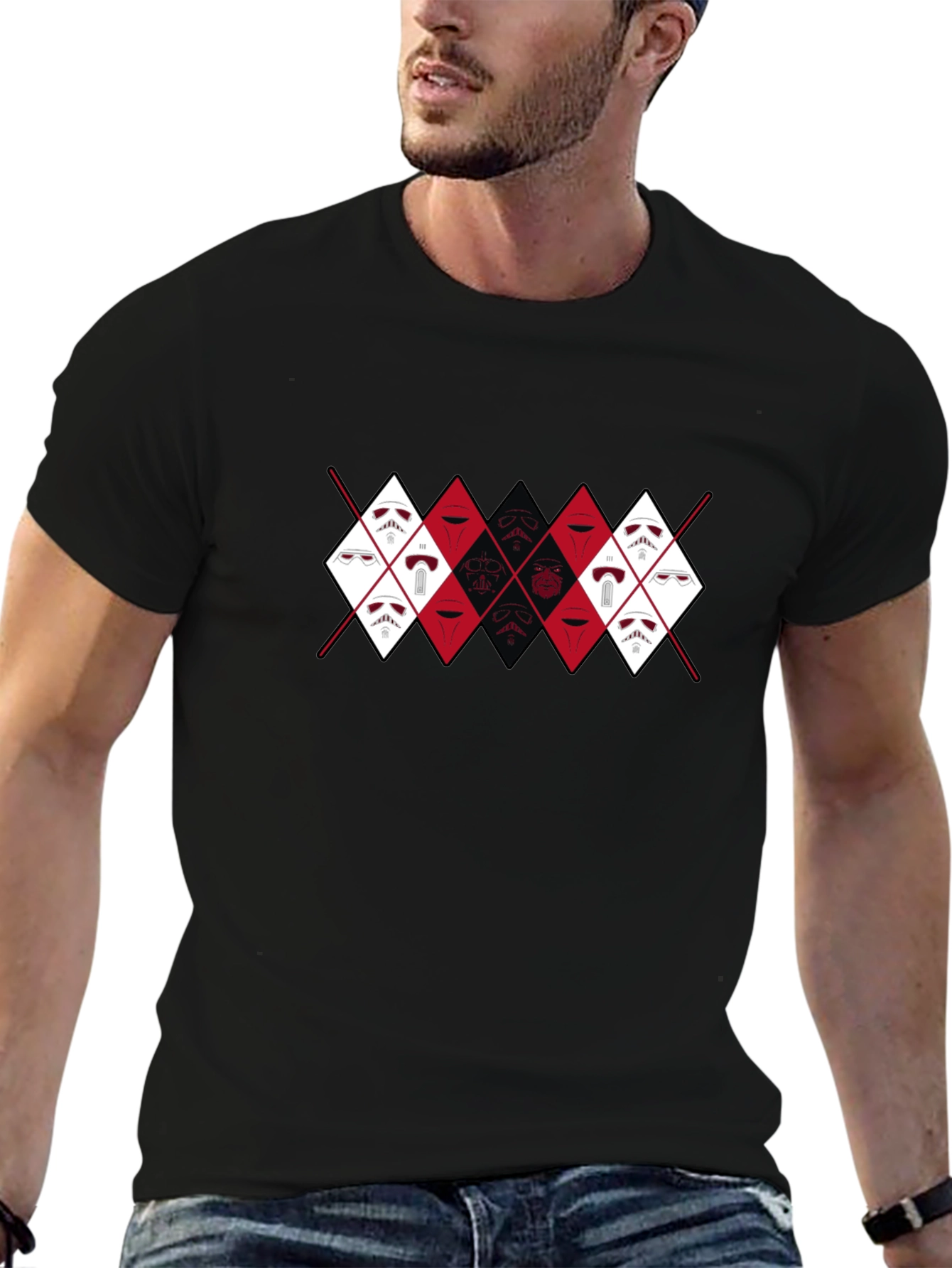 Star Wars Argyle T-Shirt - Black