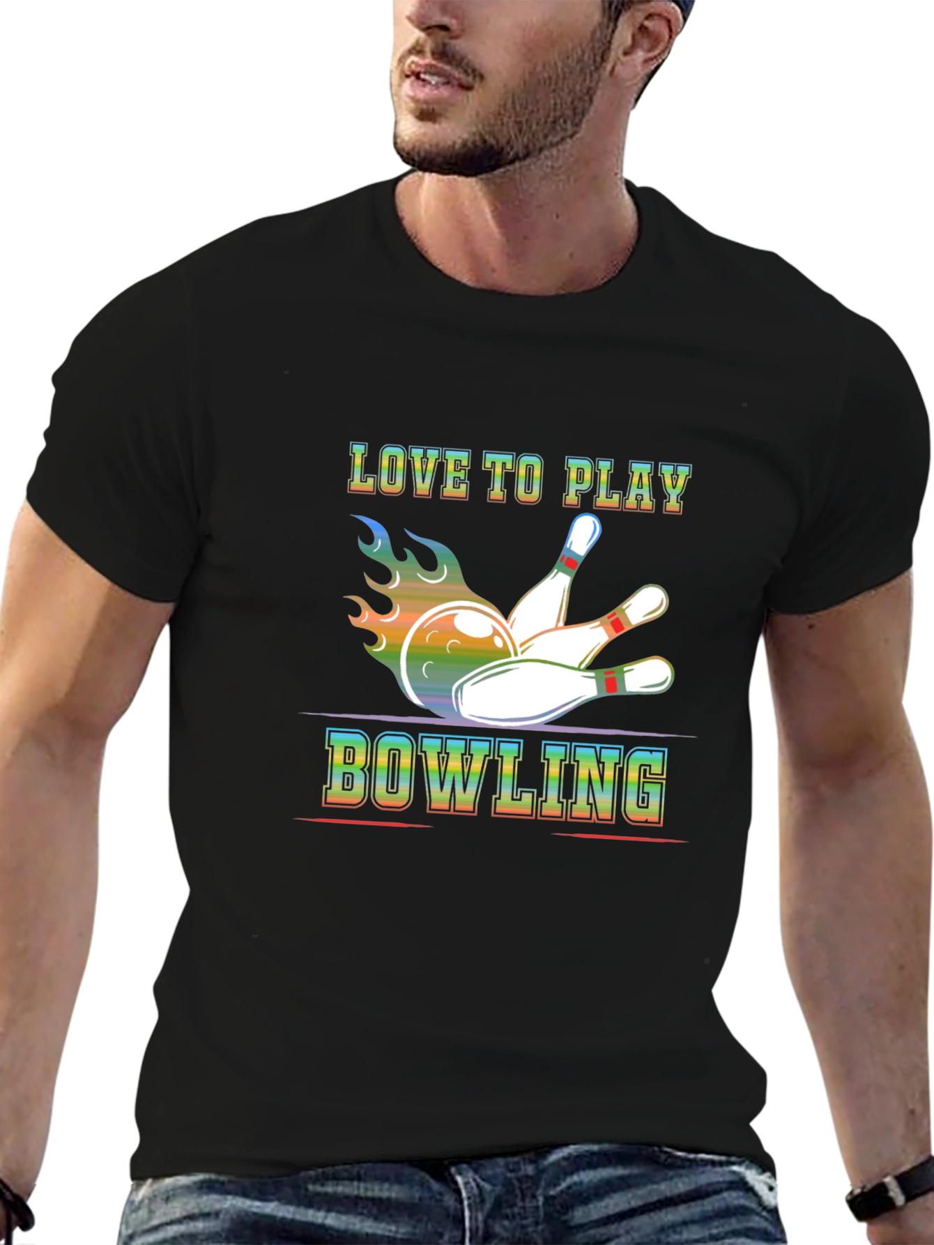 Love to Play Bowling T-Shirt - Graphic Print