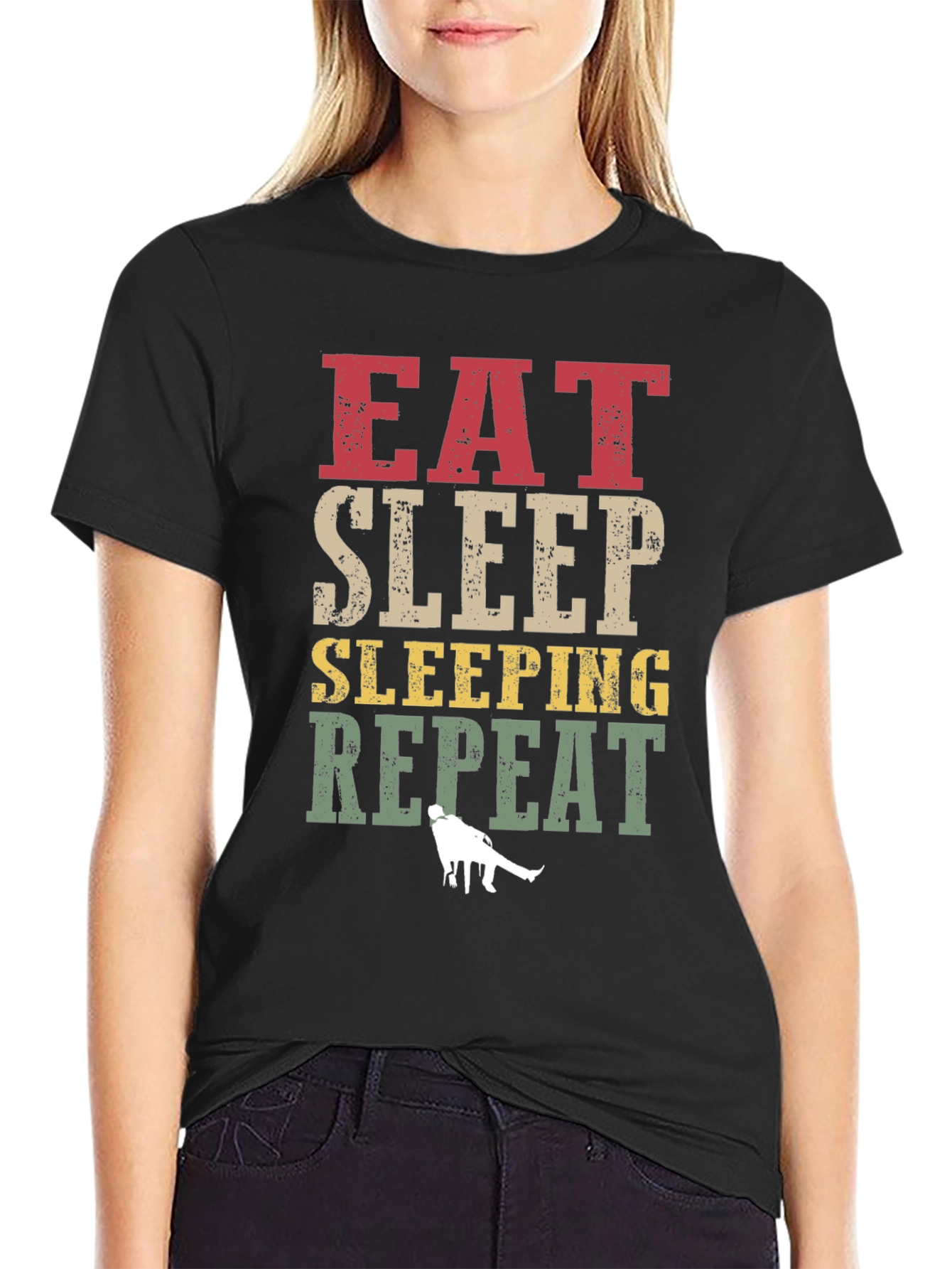 Eat Sleep Sleeping Repeat Funny T-Shirt