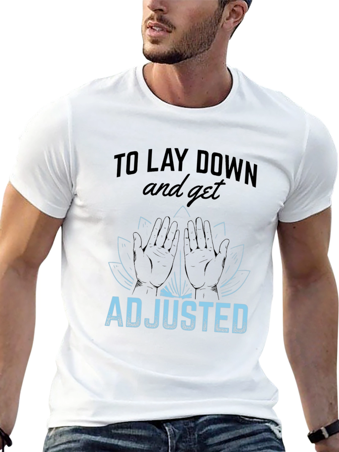 Chiropractor Adjustment T-Shirt - Lotus Flower Design
