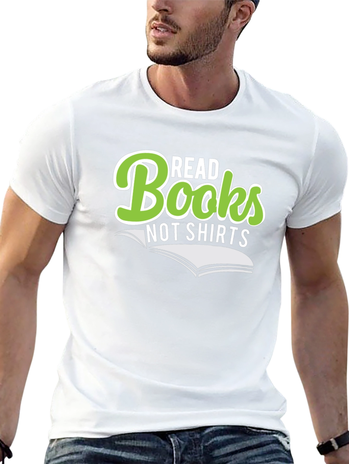 Read Books Not Shirts Funny Graphic Novelty T-Shirt