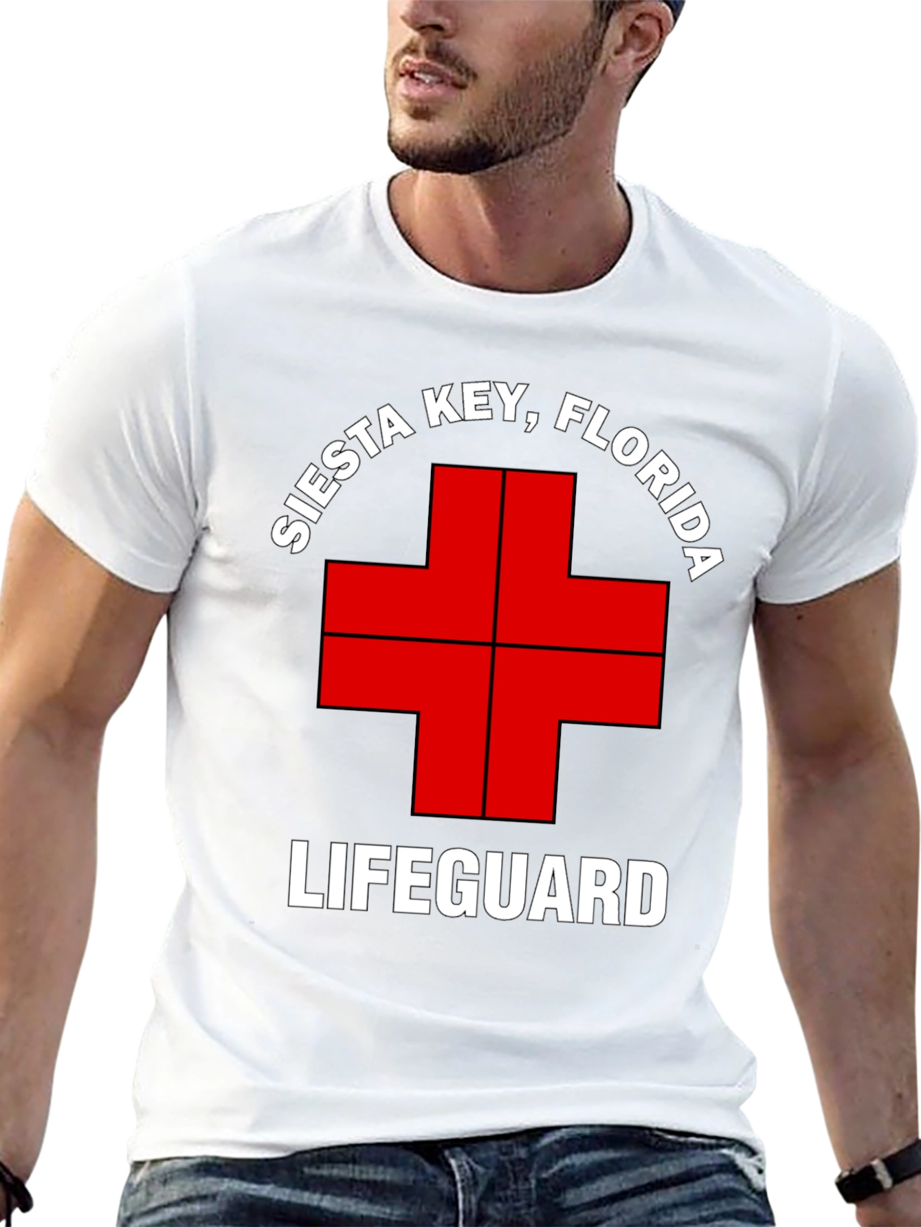 Siesta Key Lifeguard T-Shirt - Florida Beach Tee