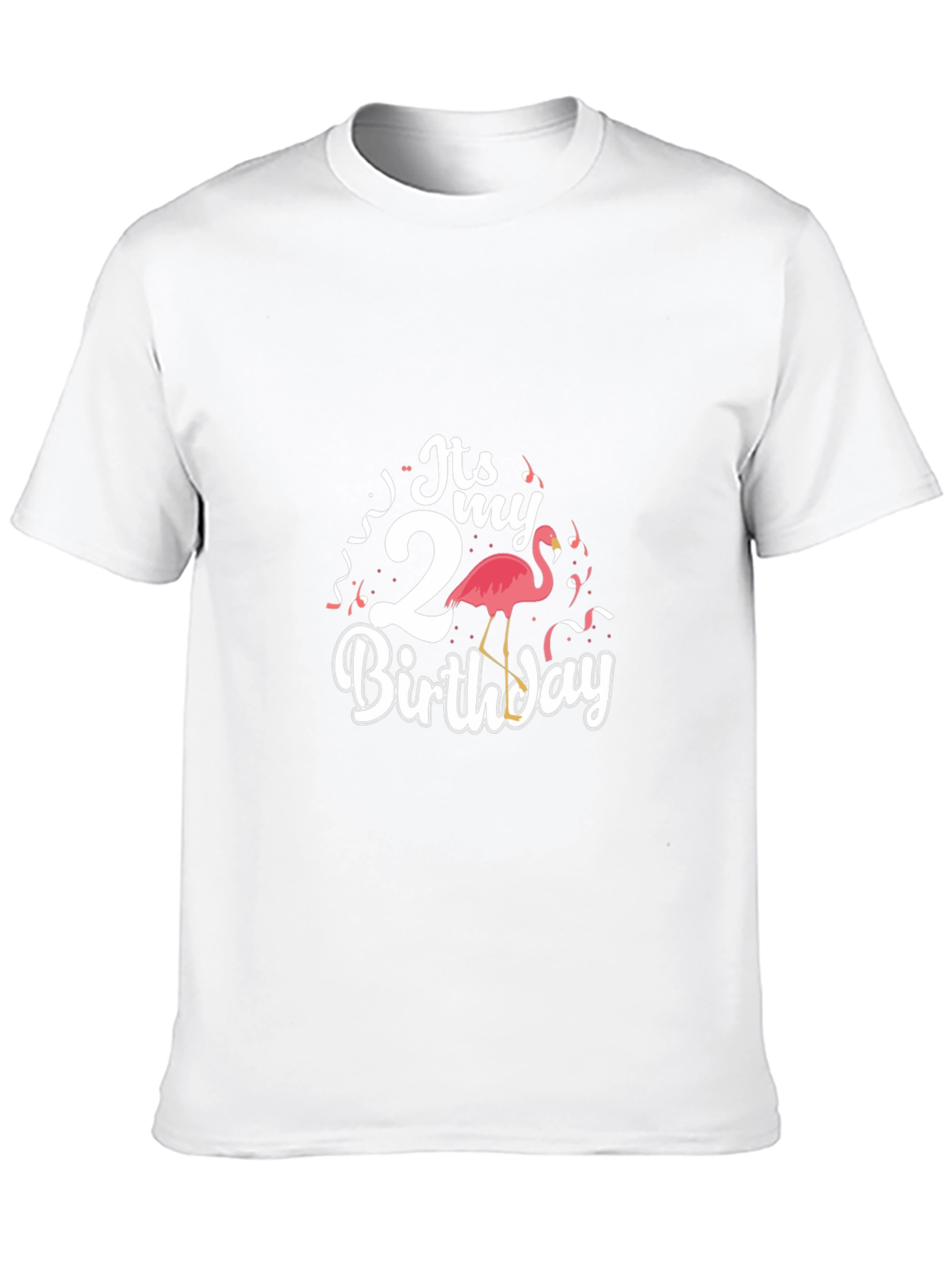 Its My 2nd Birthday Flamingo Black T-Shirt