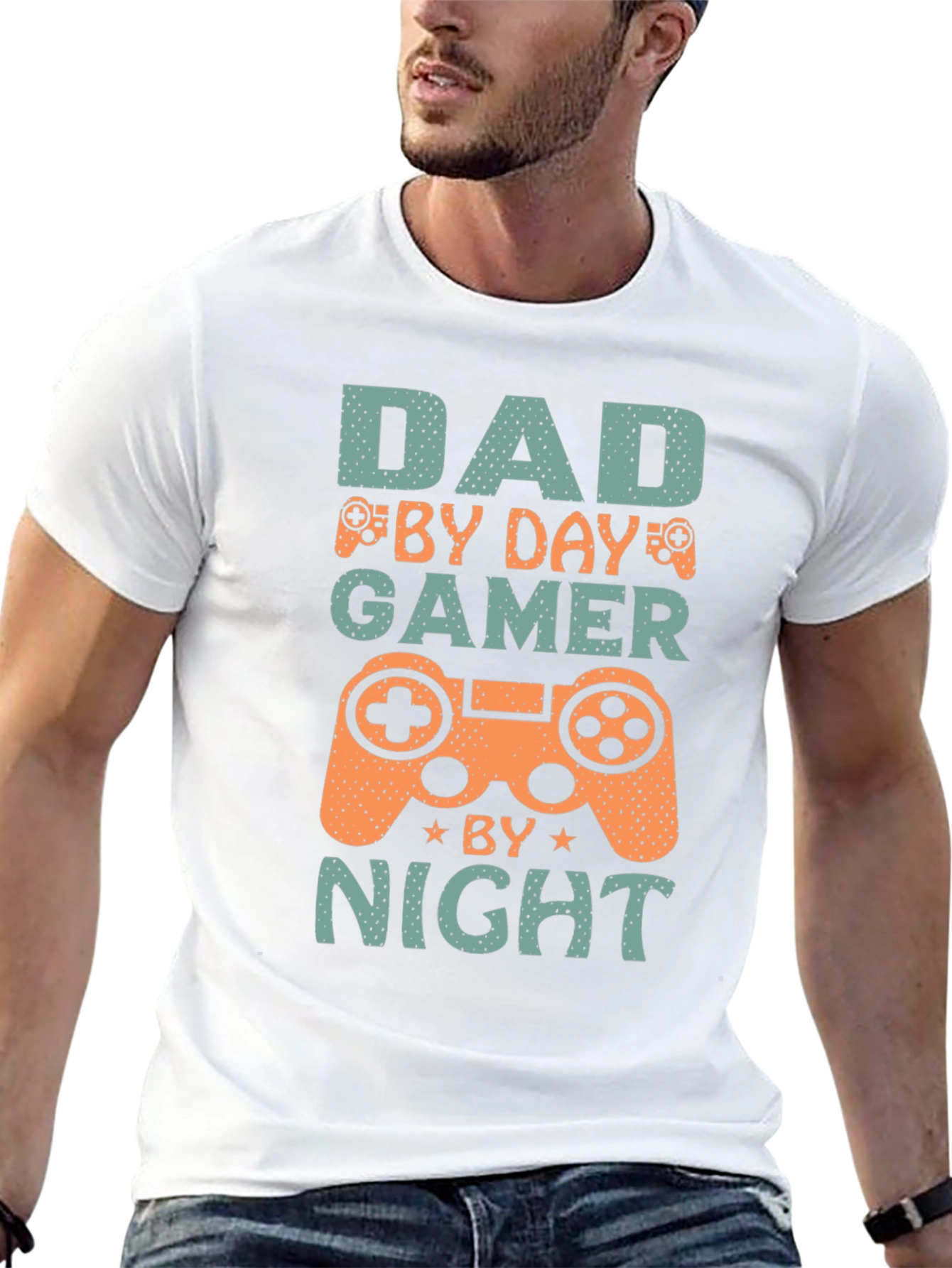 Dad By Day Gamer By Night Graphic Tee