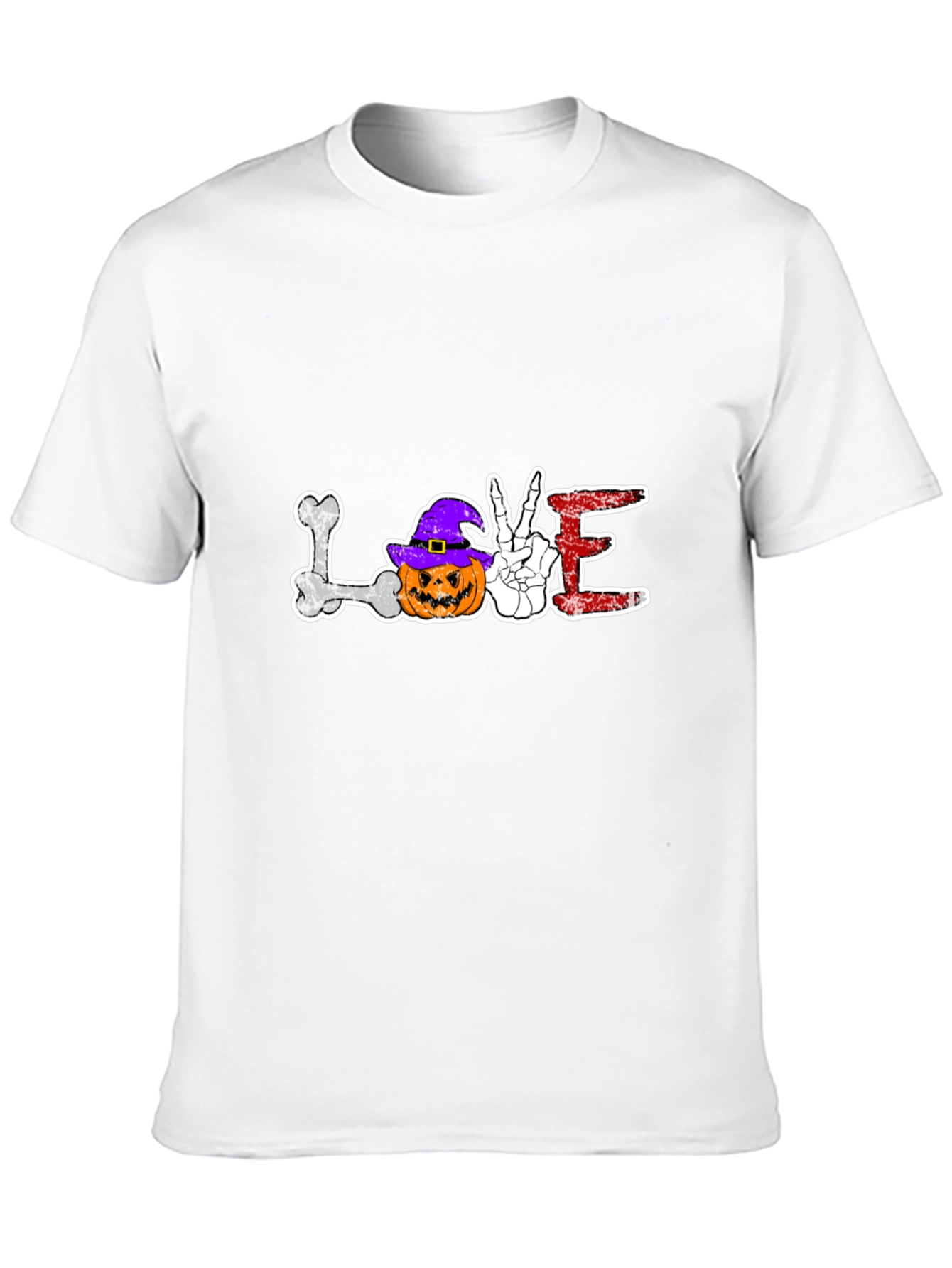 Halloween Love T-Shirt: Pumpkin Witch Hat Graphic